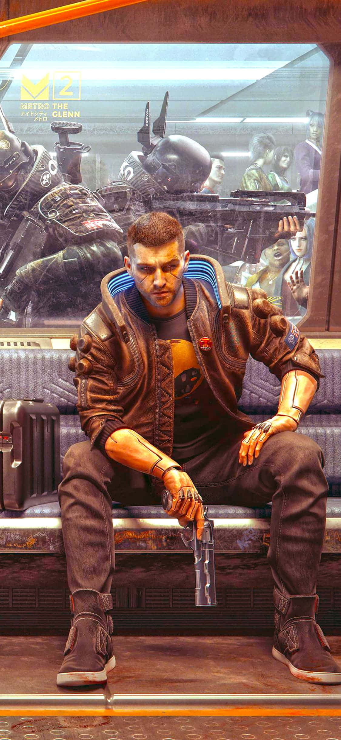 iPhone XS Max Cyberpunk 2077 Винсент фон Обои