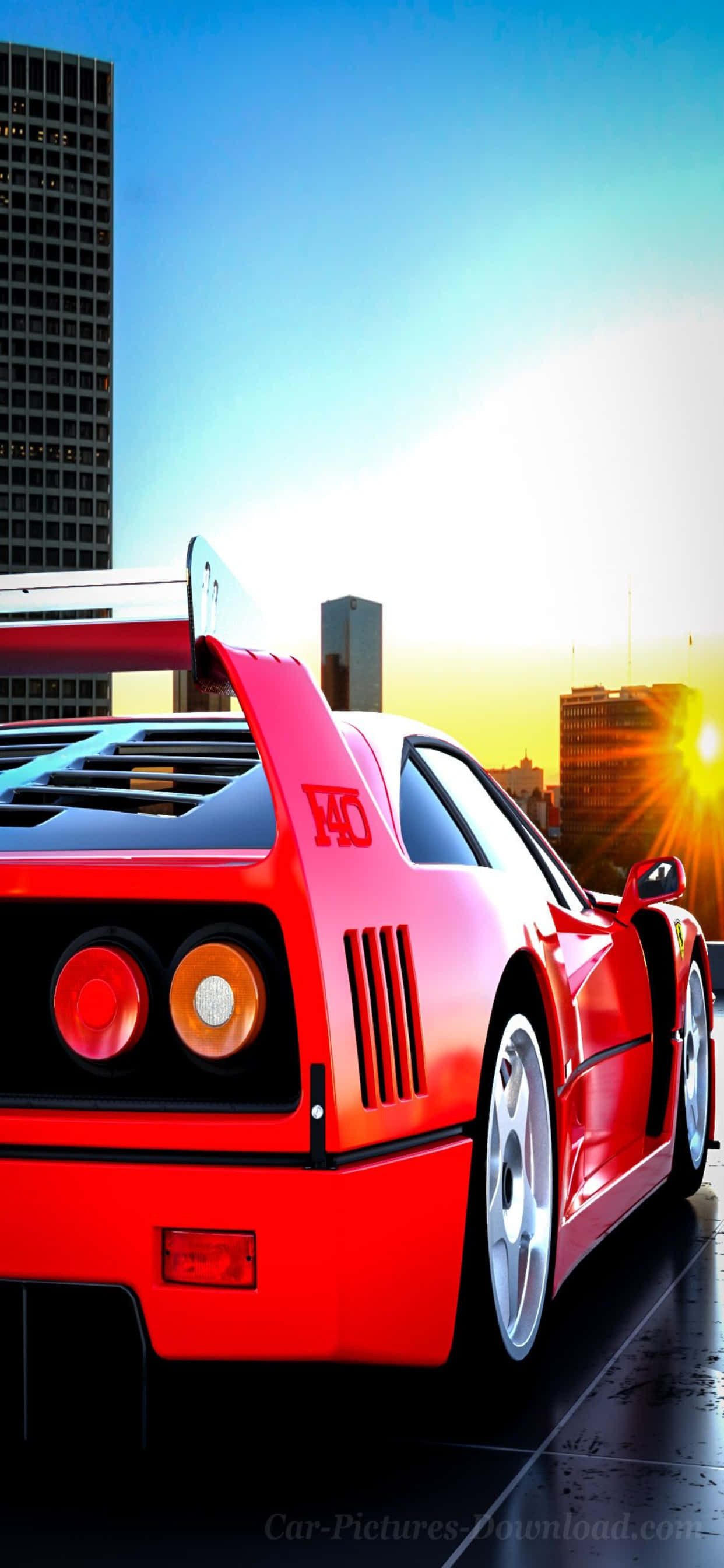 iPhone Xs Max Ferrari Background Drawing Of A Red Ferrari F40 Обои