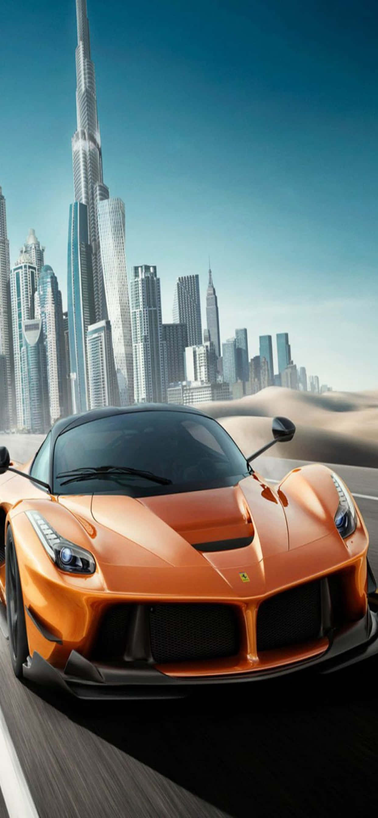 iPhone Xs Max Ferrari Background Оранжевый LaFerrari Обои