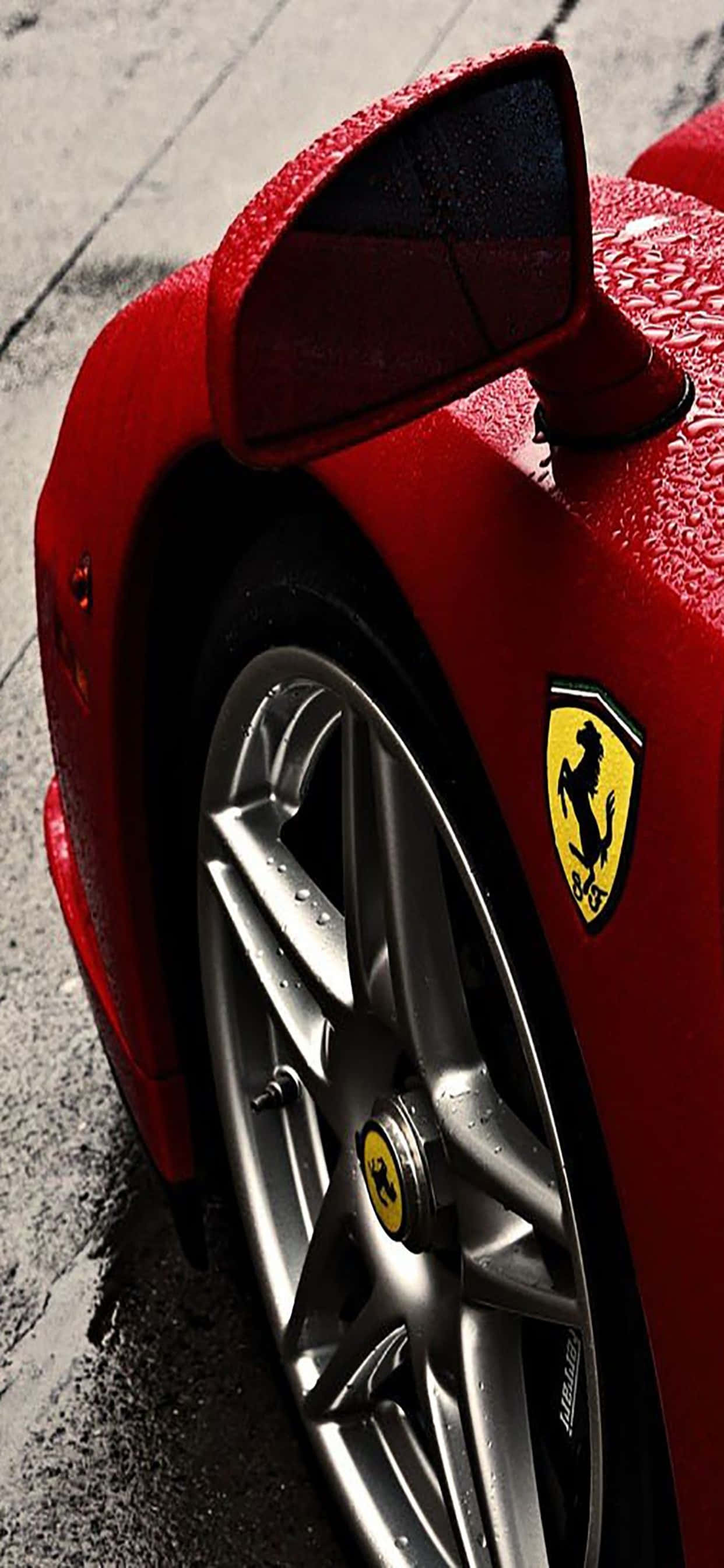 Фон iPhone Xs Max Ferrari Боковой профиль красной Ferrari Enzo Обои