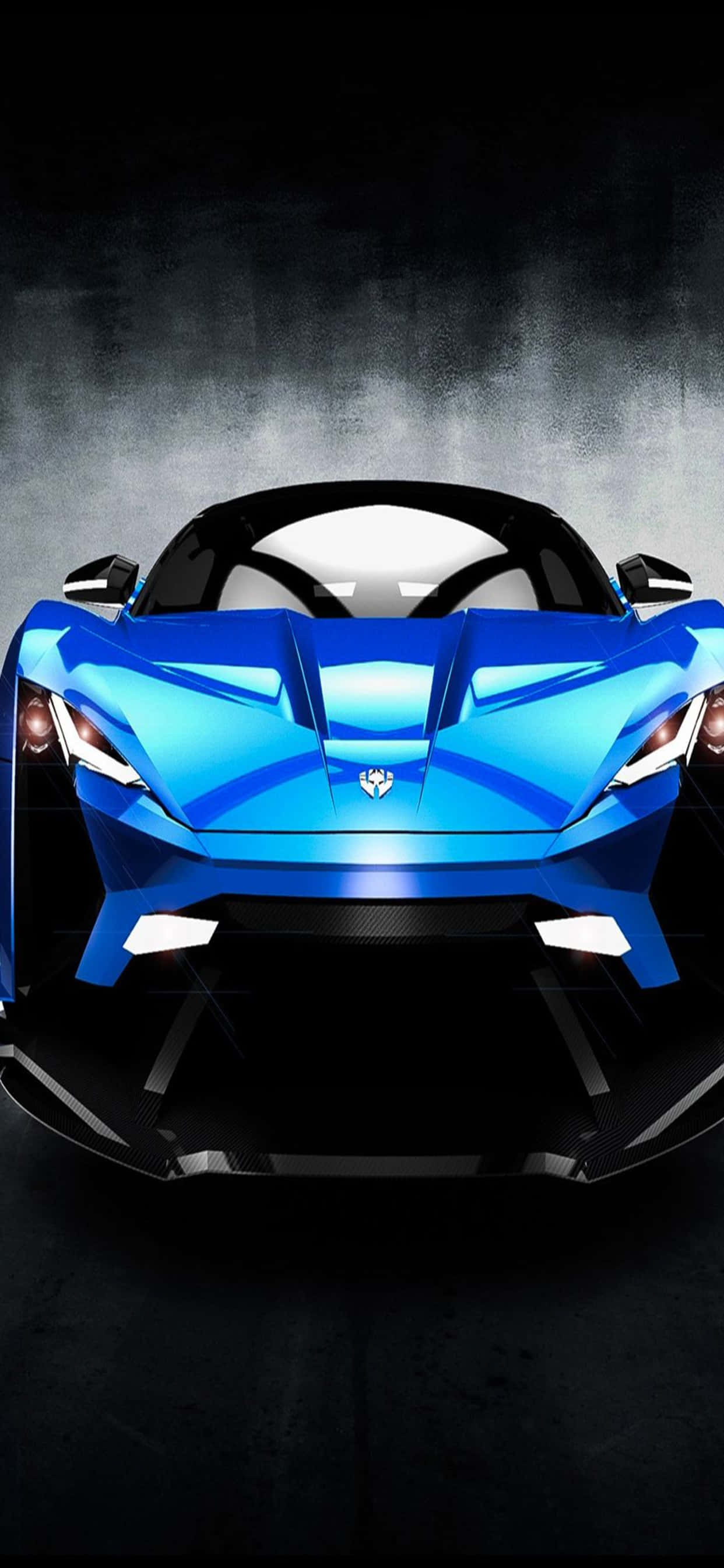 Фон iPhone XS Max Ferrari синий W Motors Lykan HyperSport Обои