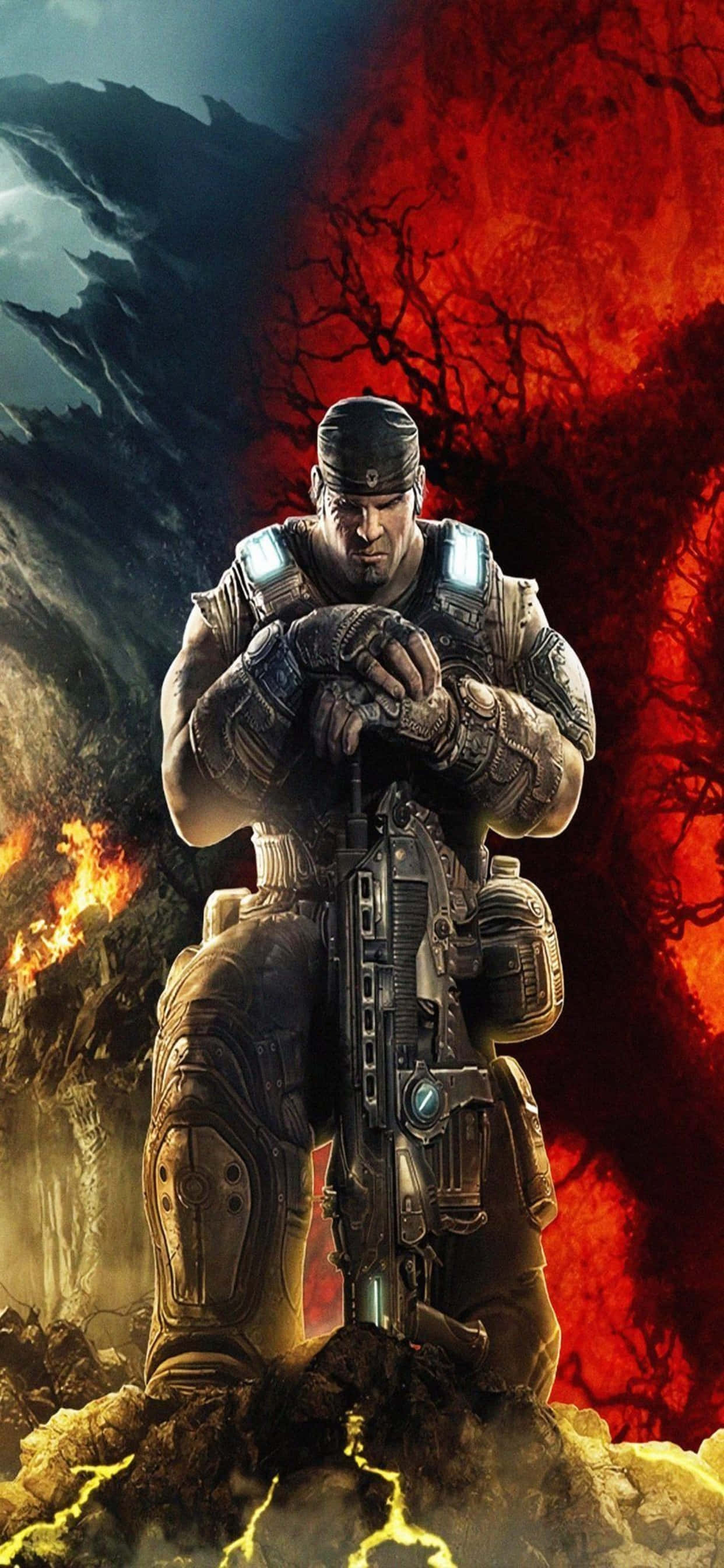 iPhone XS Max Gears of War 5 Фон Маркуса Феникса Обои