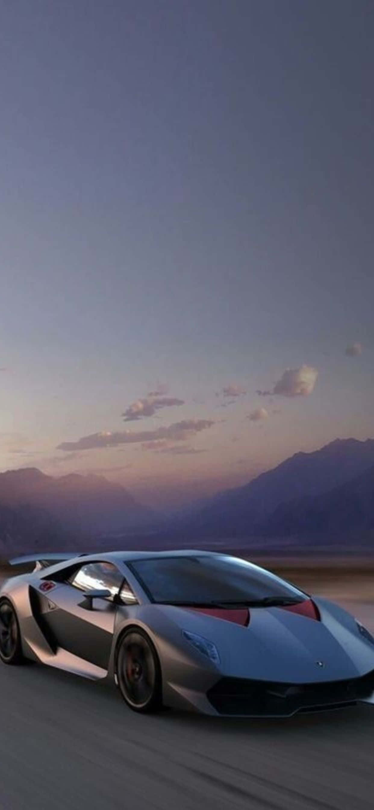 iPhone XS Max Lamborghini Sleek Gray Background Обои