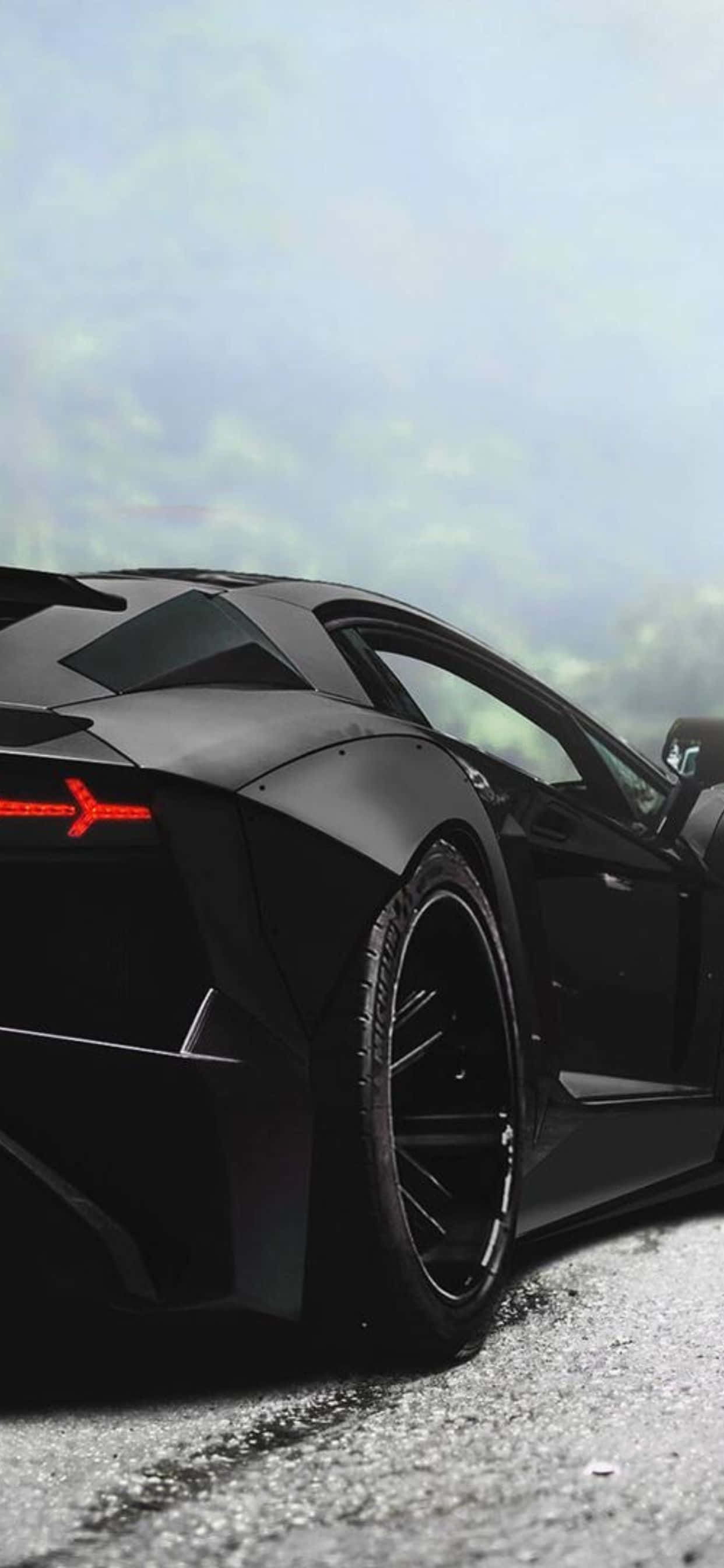iPhone XS Max Lamborghini Черный задний фон Обои