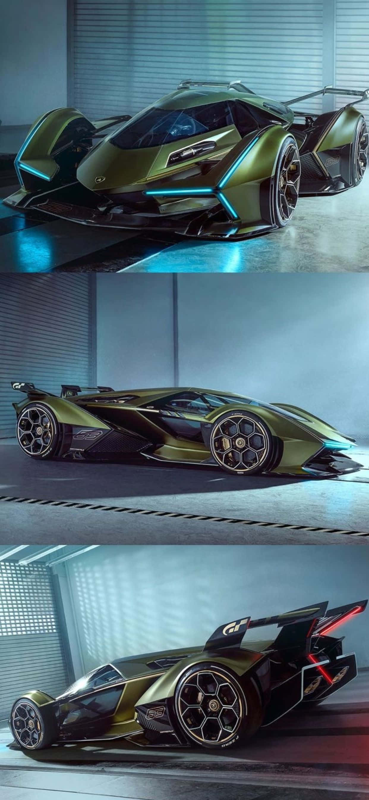 iPhone XS Max Lamborghini V12 Vision GT фон Обои