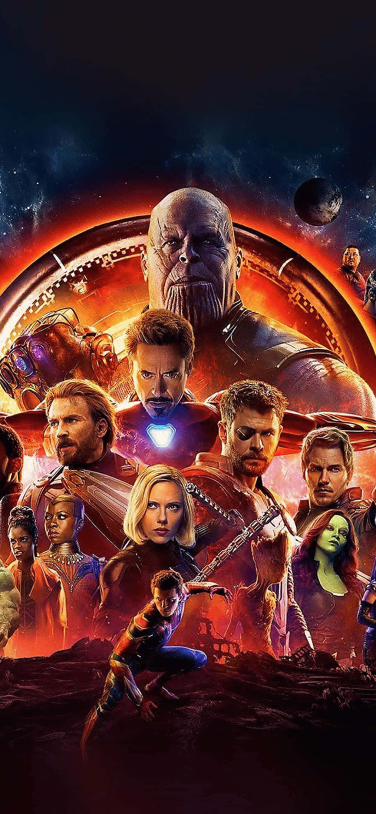 Фон iPhone XS Max с Marvel Avengers: Infinity War Обои