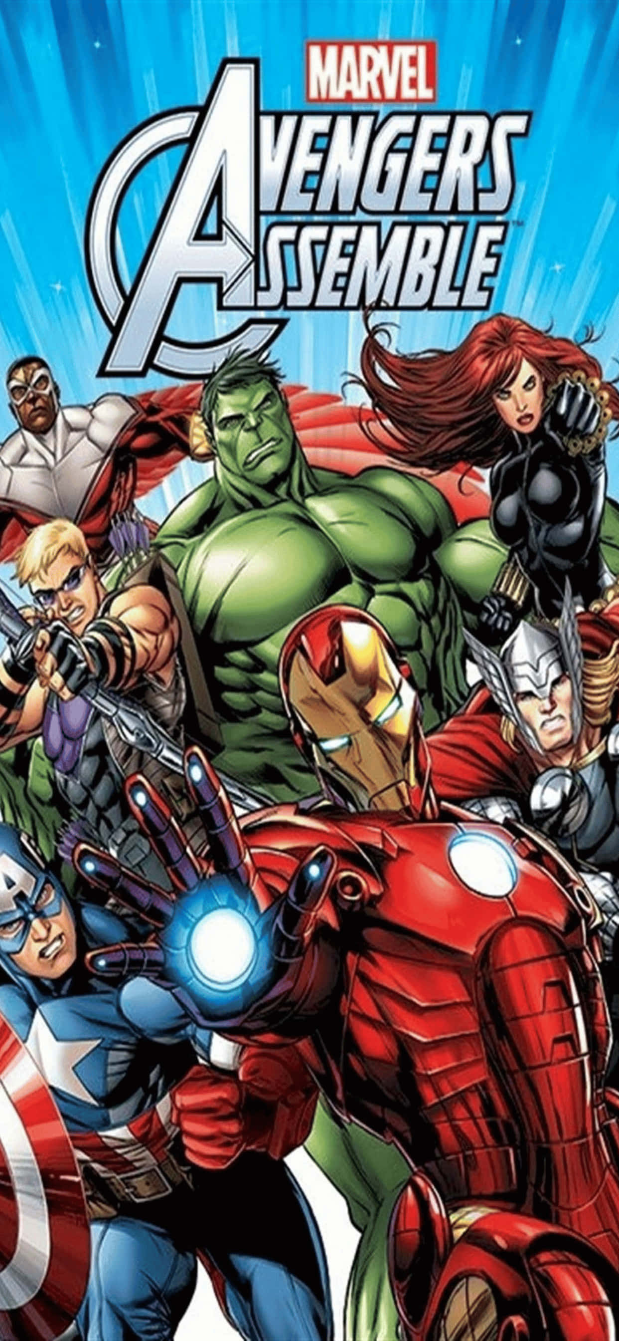Фон iPhone XS Max с Marvel: Халк и Чёрная вдова Обои