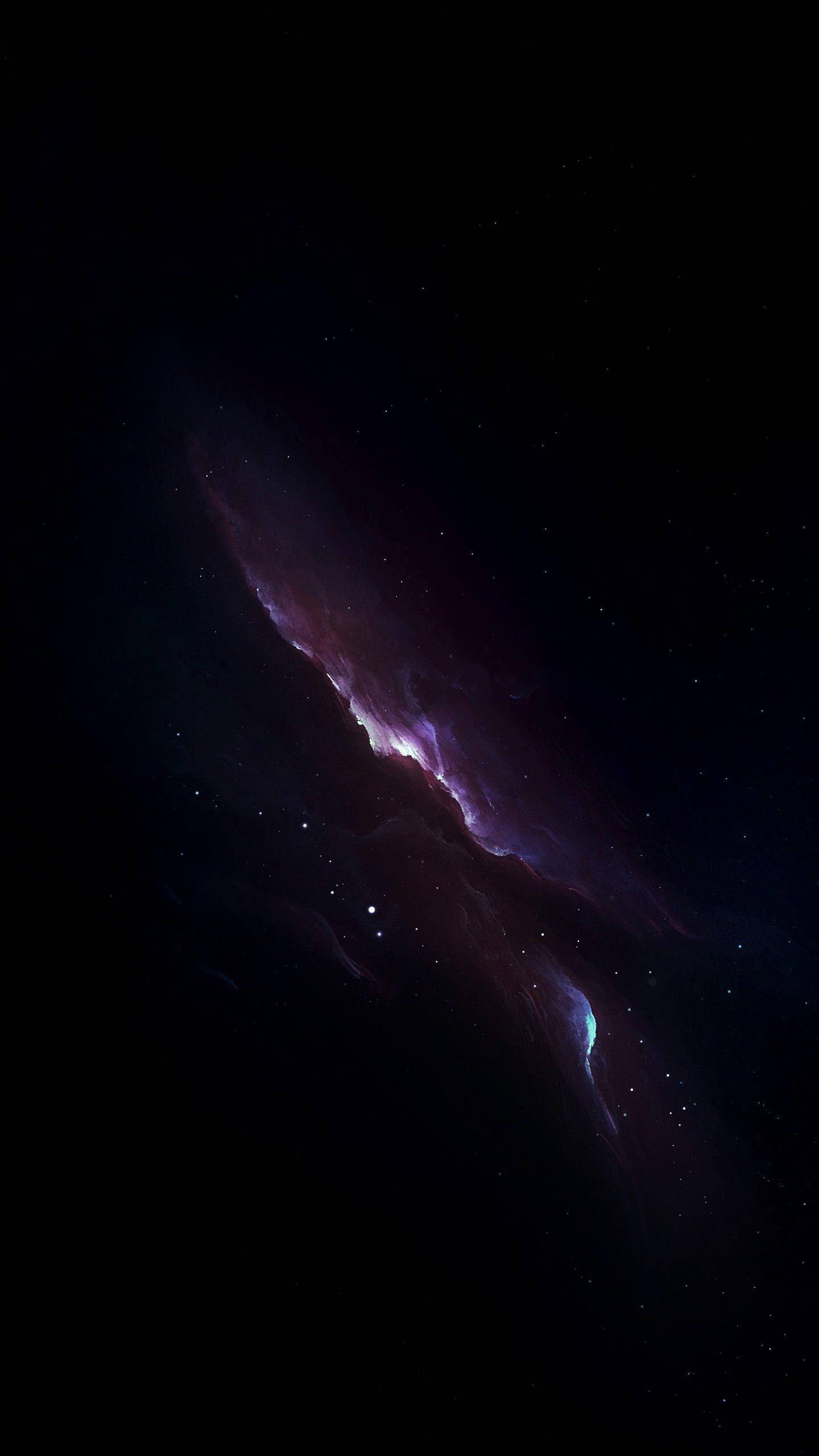 iPhone XS Max OLED Фиолетовая туманность Обои