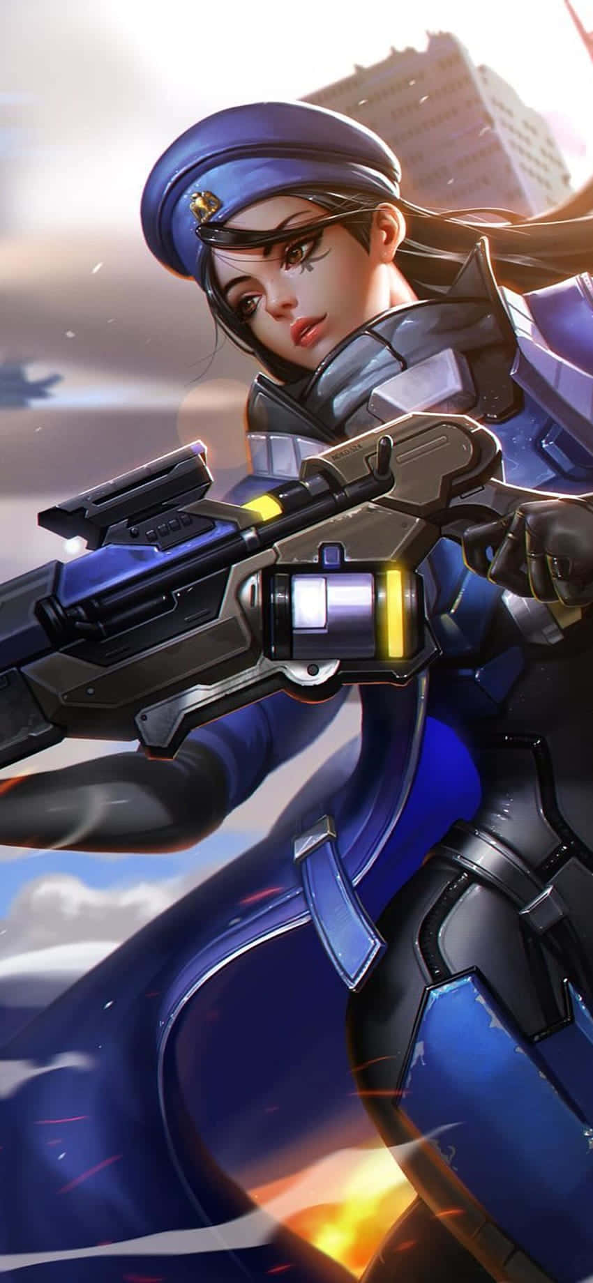 iPhone Xs Max Overwatch Заставка Капитан Ана В Бою Обои