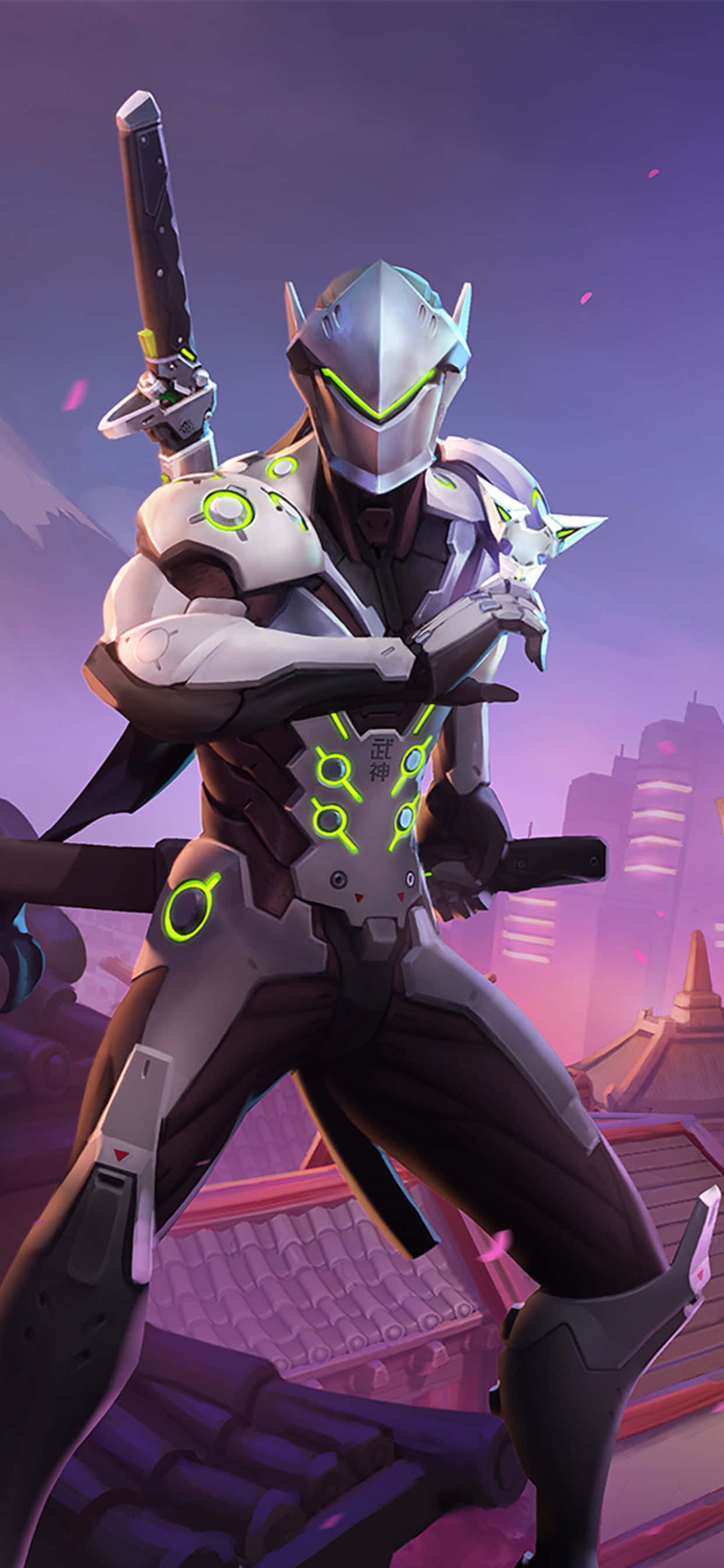 iPhone Xs Max Обои Overwatch Genji Белый костюм Обои