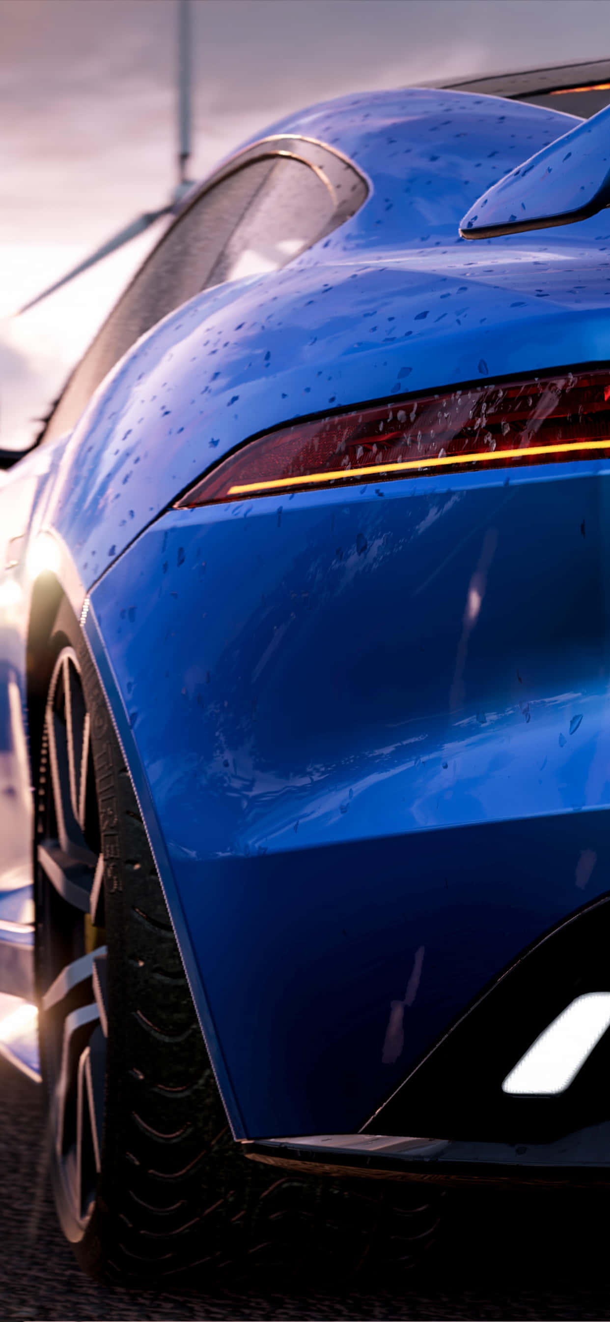 iPhone XS Max Project Cars 2 синий Jaguar F-Type фон Обои