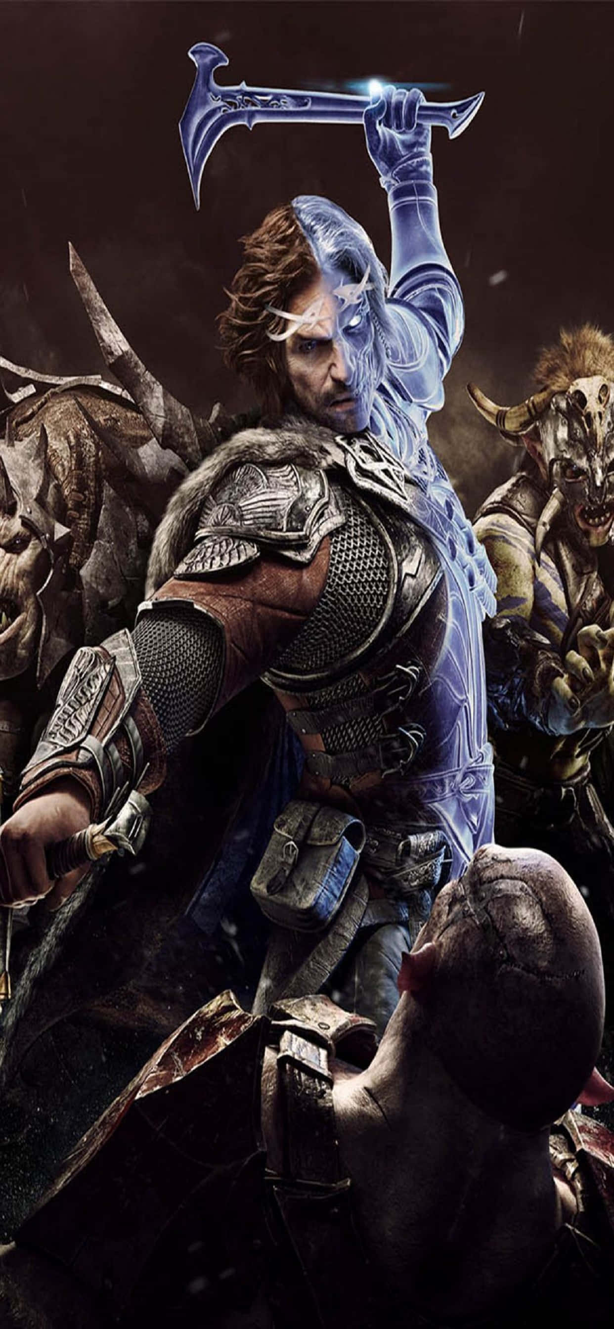 Келебримбор кует на фоне iPhone Xs Max Shadow of Mordor Обои