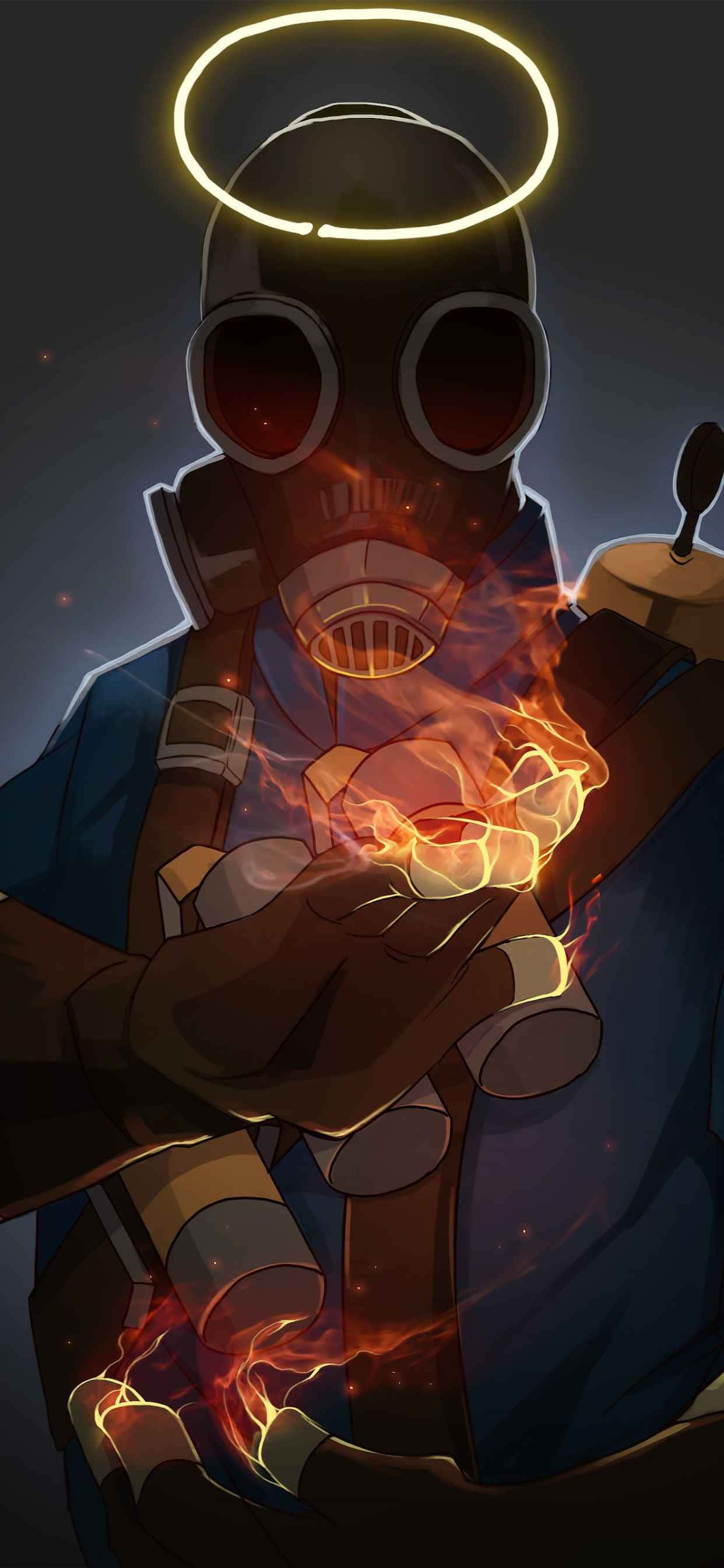 Синий поджигатель iPhone XS Max Team Fortress 2 Обои