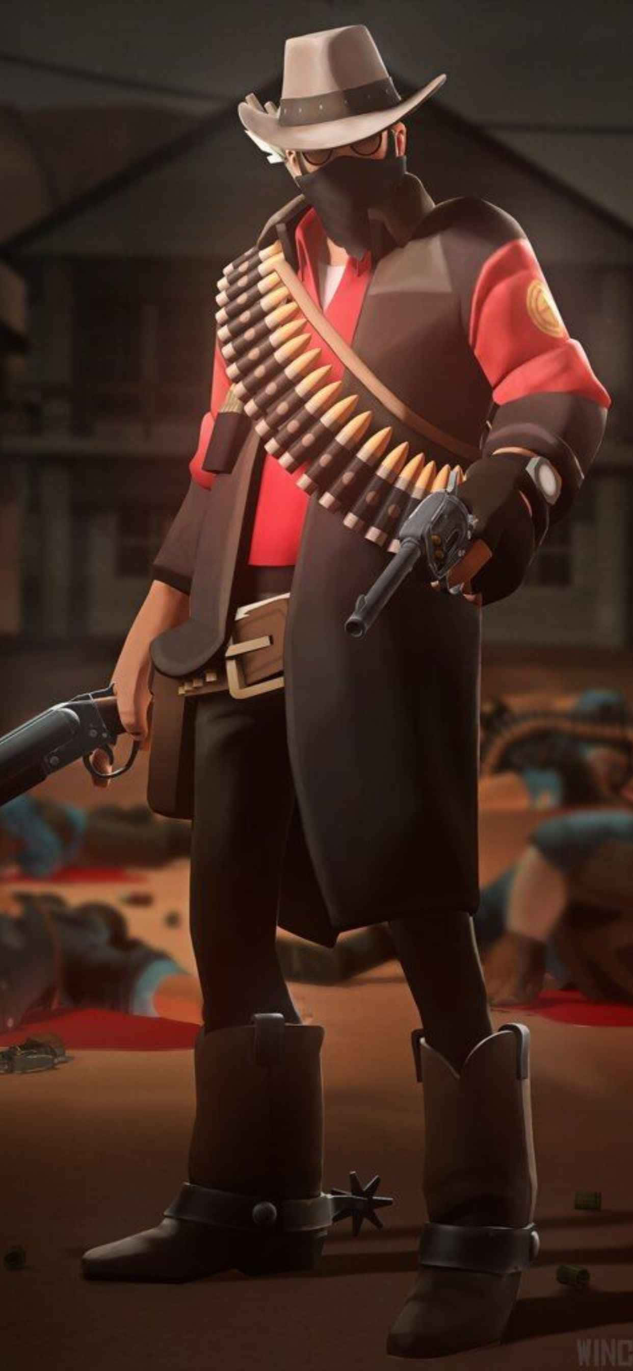 Красный Снайпер iPhone Xs Max Team Fortress 2 фон Обои