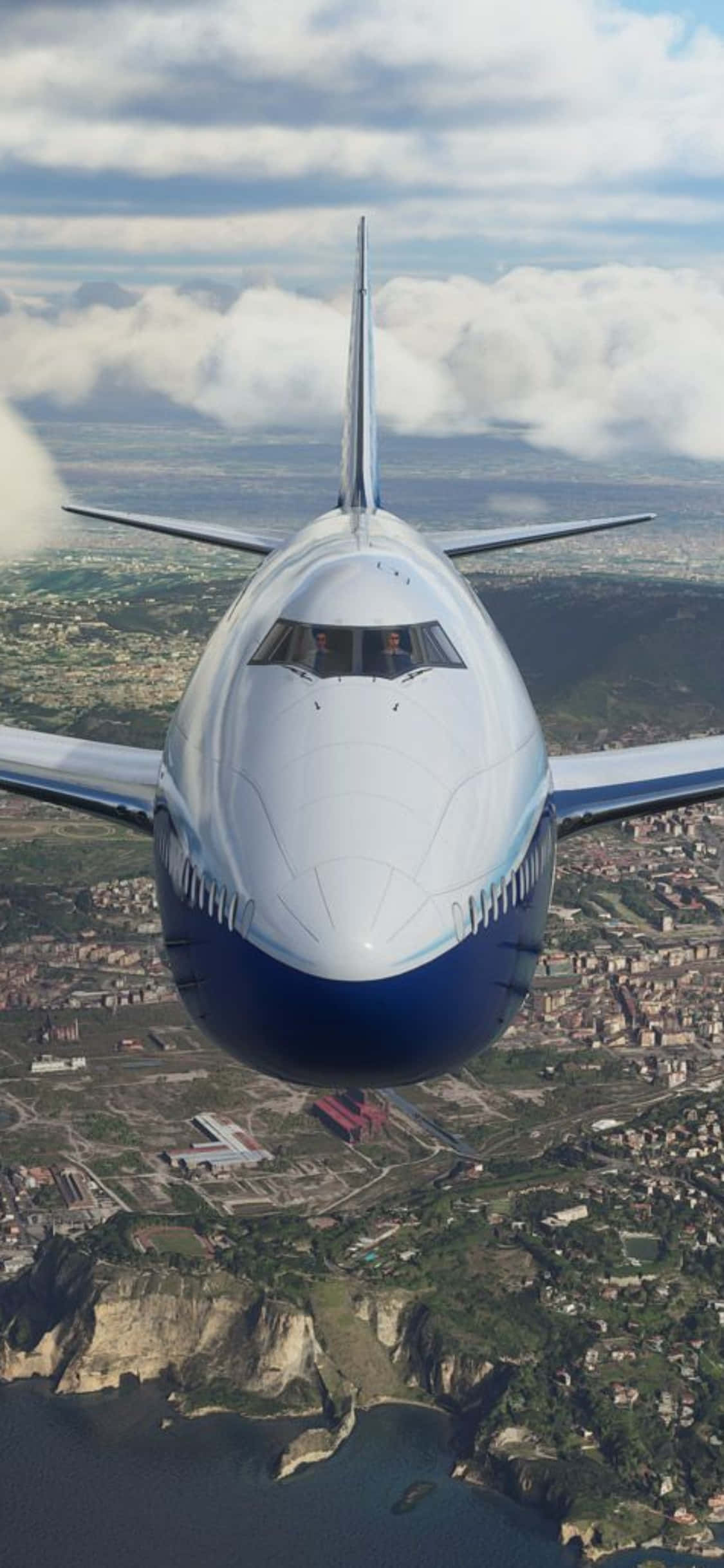 Поднимите свою страсть к исследованию небес на новые высоты с iPhone Xs и Microsoft Flight Simulator. Обои