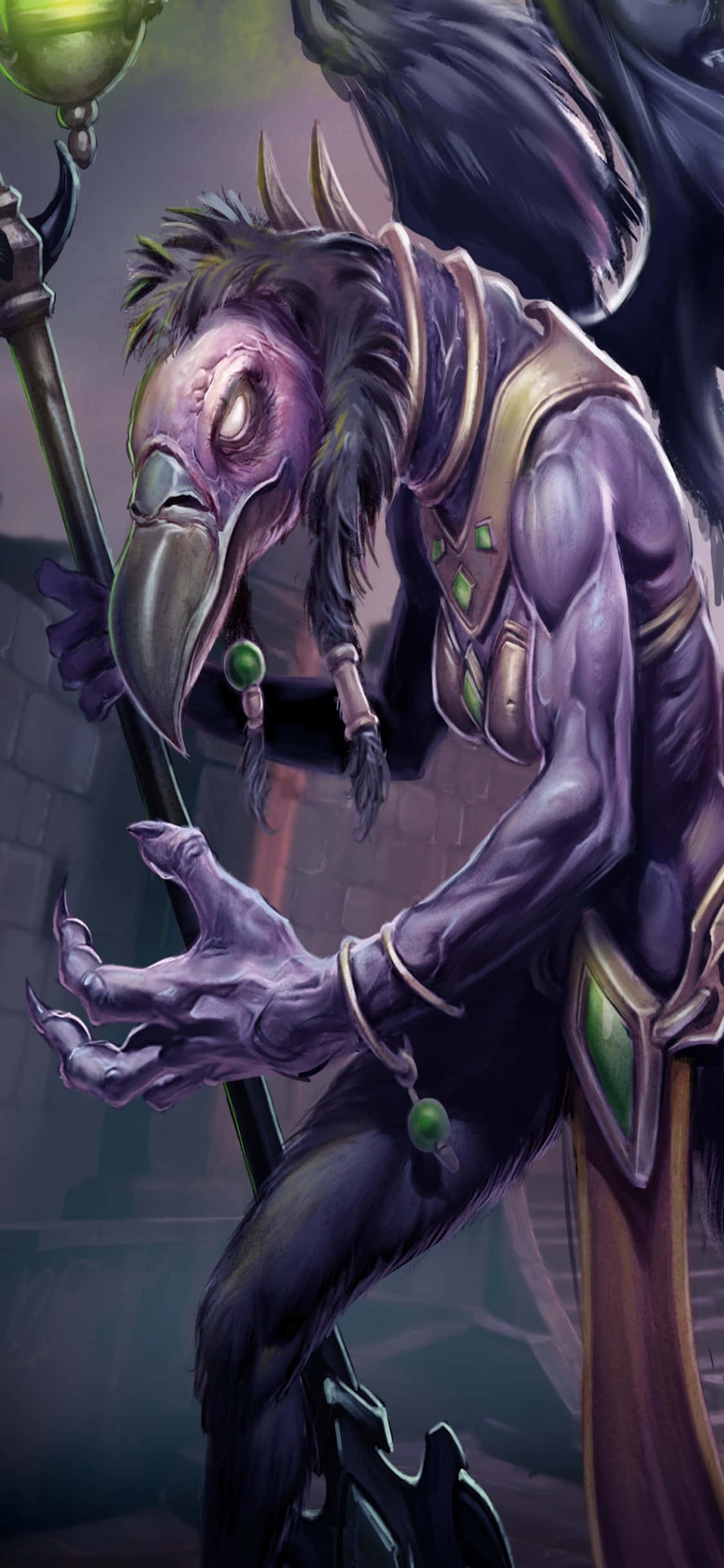 iPhone Xs Runescape Background Фанатский рисунок Ворон-маг Обои