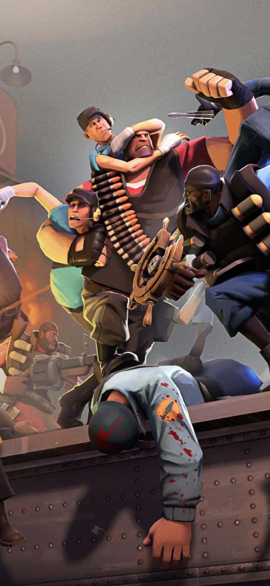 iPhone XS Team Fortress 2 Персонажи Бунт Фон Обои
