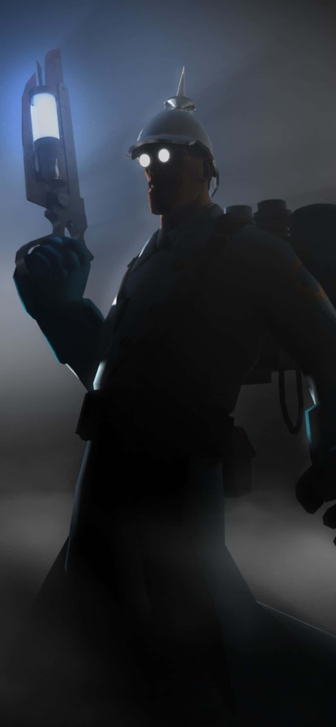 iPhone XS Team Fortress 2 силуэт Медика фон Обои