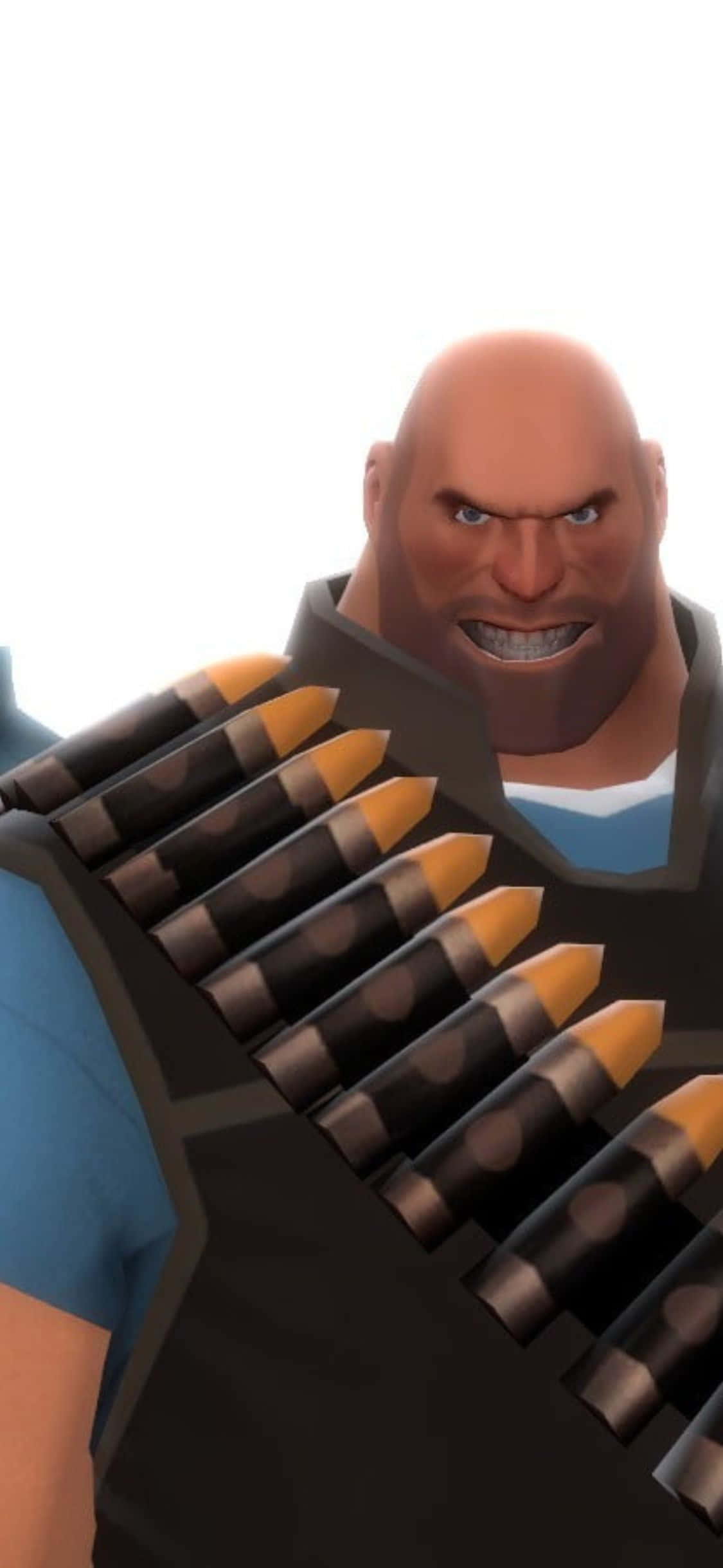 iPhone XS Team Fortress 2 Минималистичный Пулемётчик Фон Обои