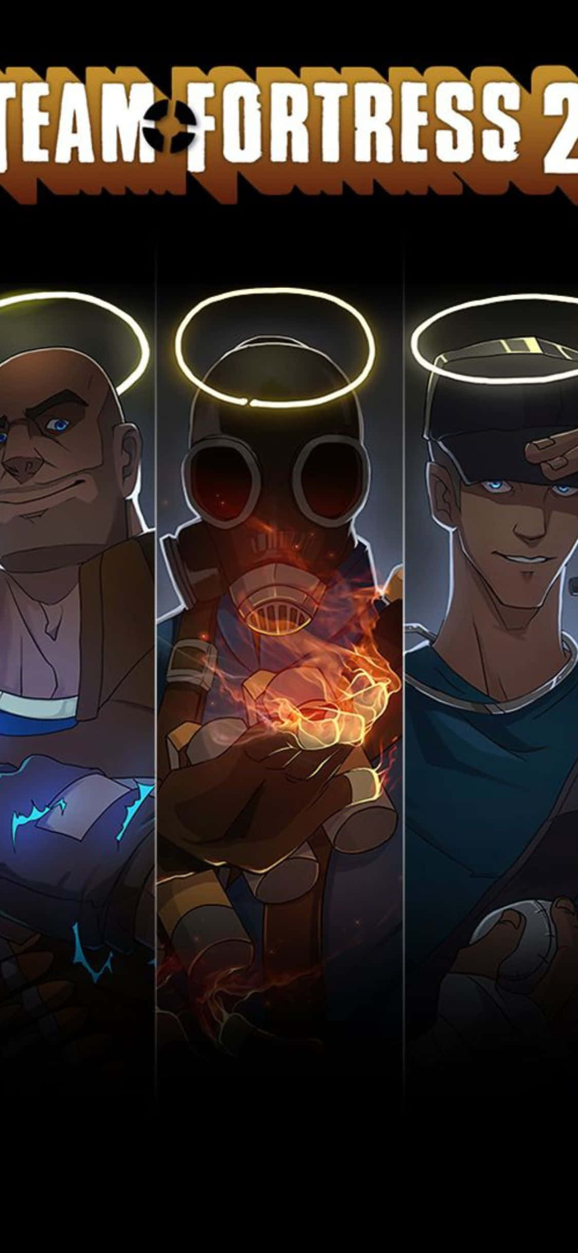 iPhone XS Team Fortress 2 монтаж персонажей фон фанарт Обои