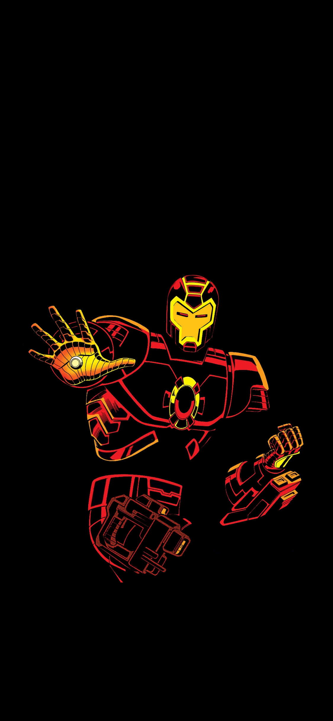 Ironman Pixel 3XL AMOLED фон Обои