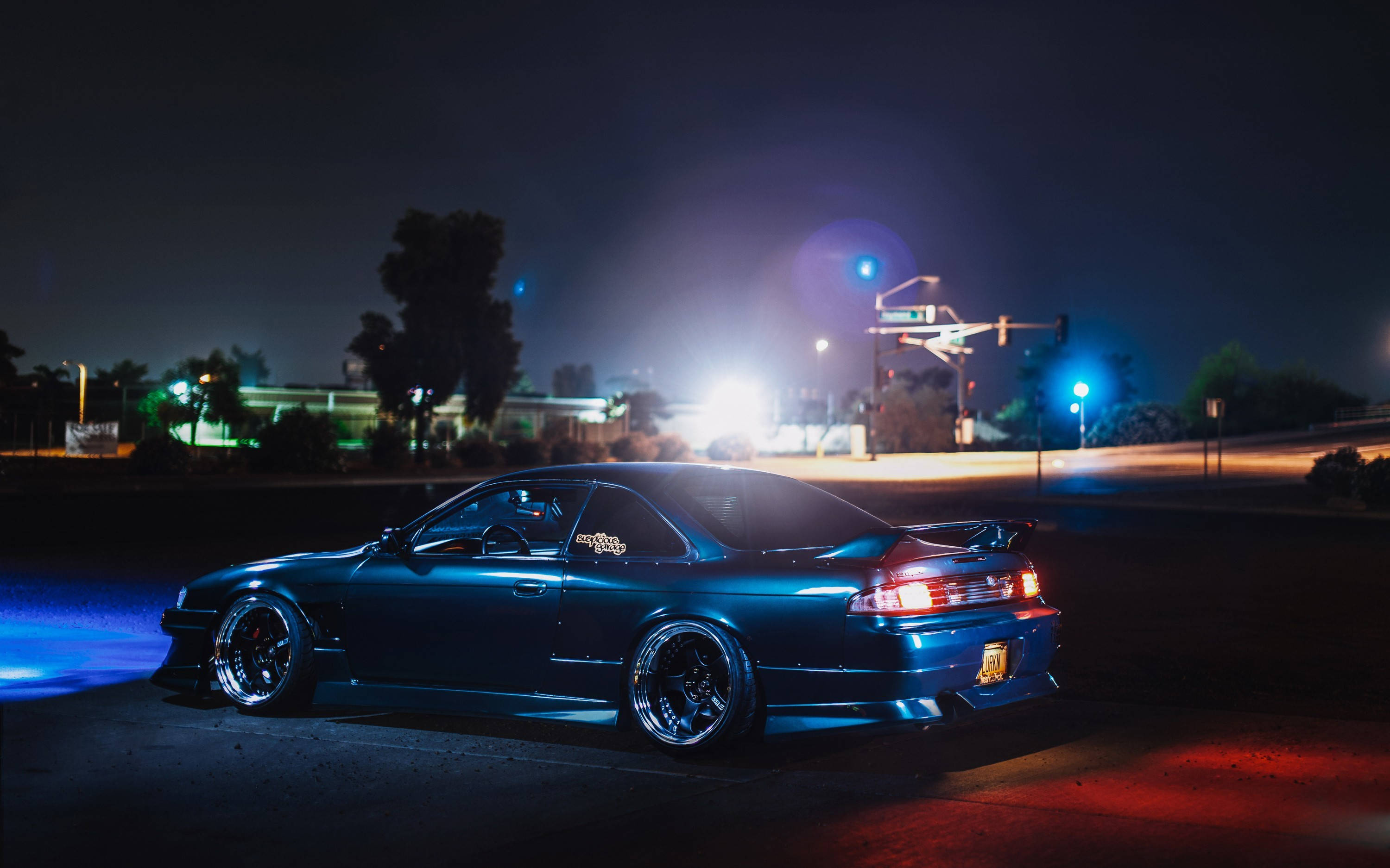 JDM машины едут ночью Обои