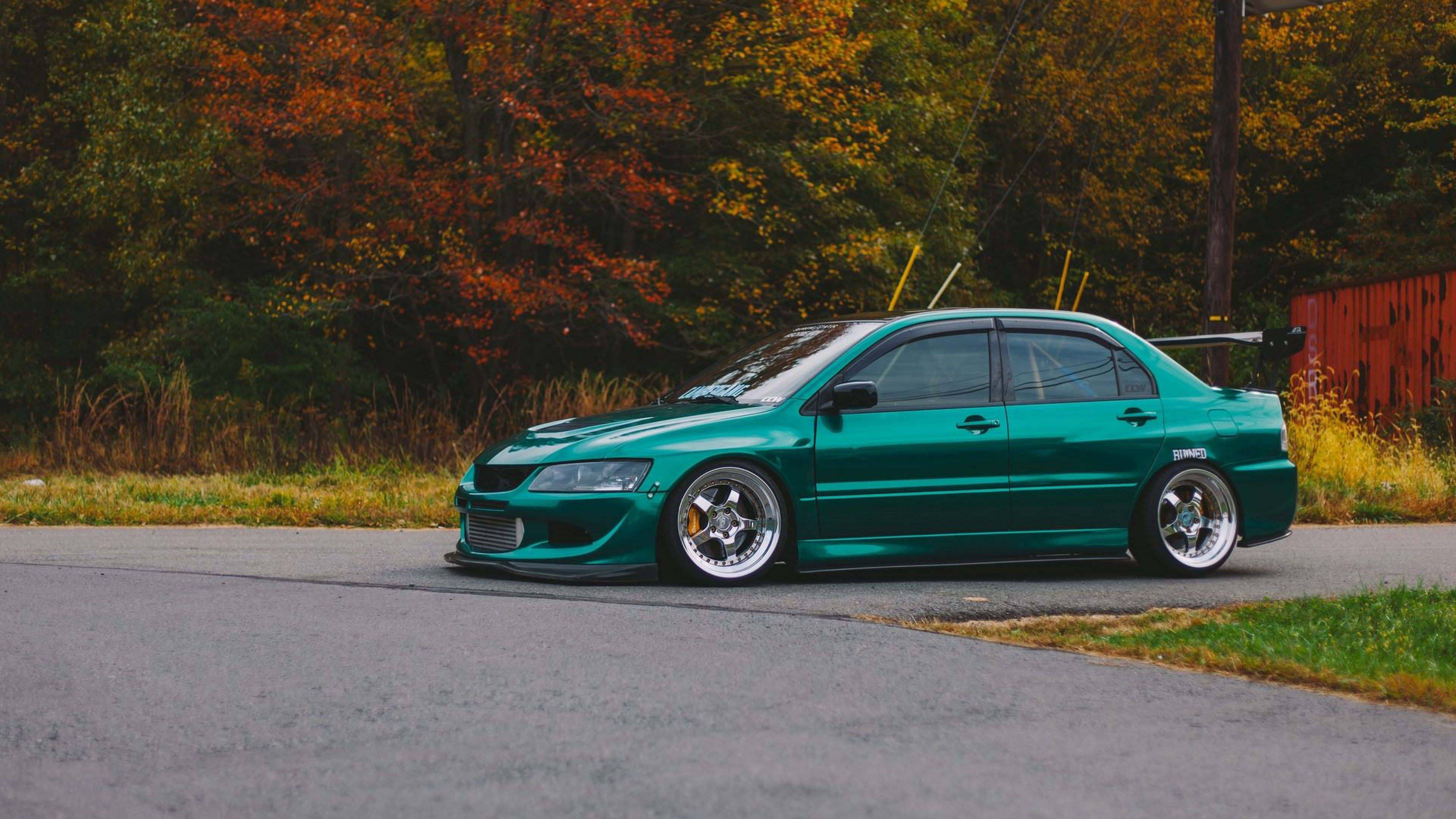 Крутая JDM эстетика Mitsubishi Lancer Evolution Обои