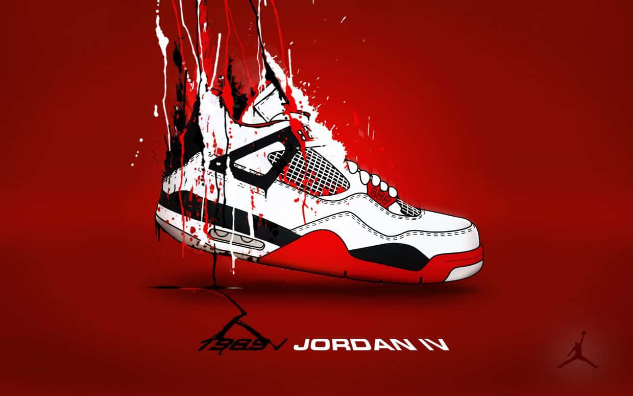 Модные красные кроссовки Jordan на фоне высокой четкости. Обои