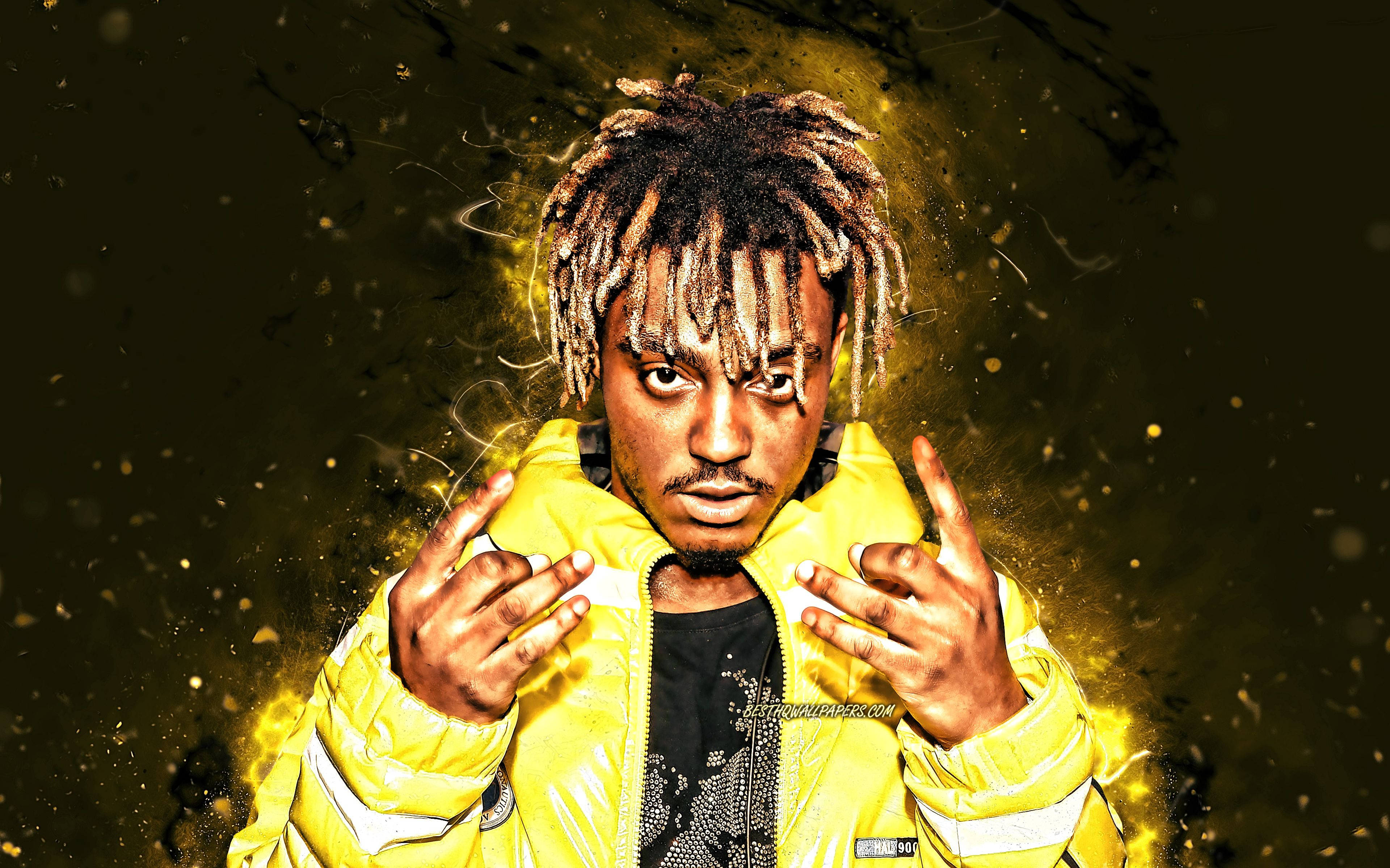 Juice Wrld Желтый Фан-редакт 4K Обои