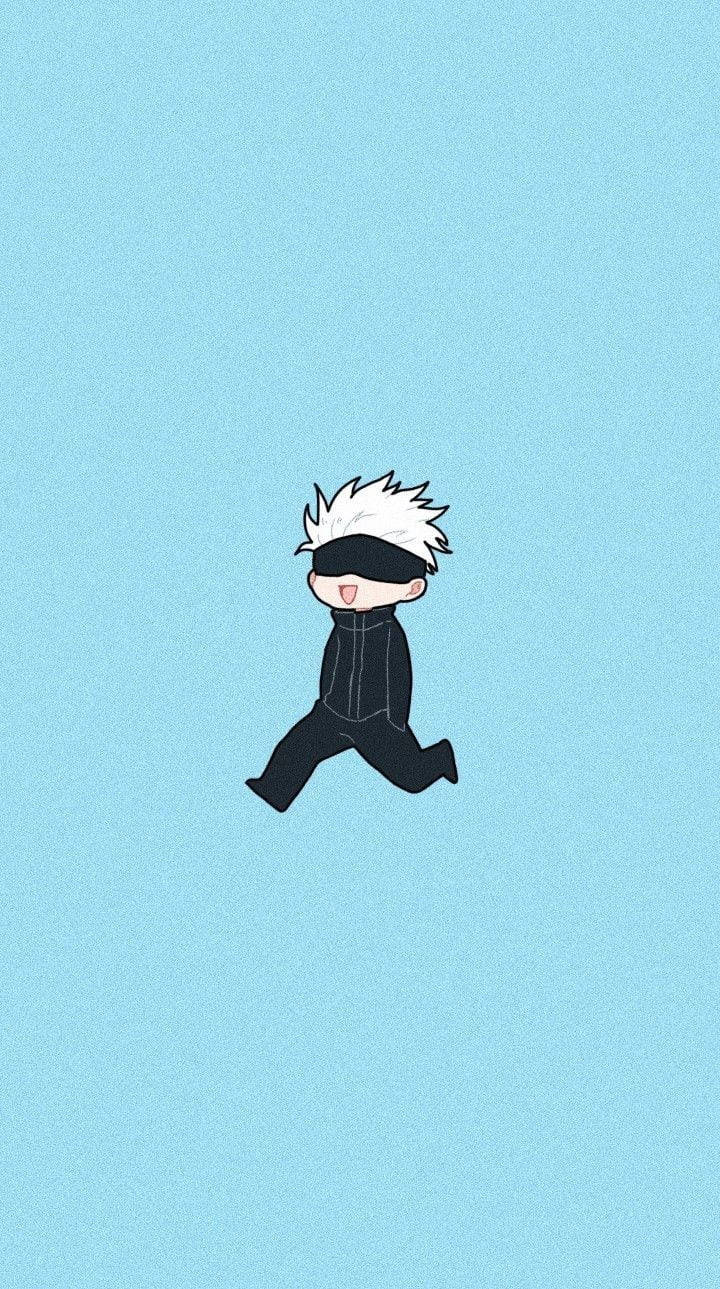 Чиби Годзё идет Jujutsu Kaisen iPhone Обои