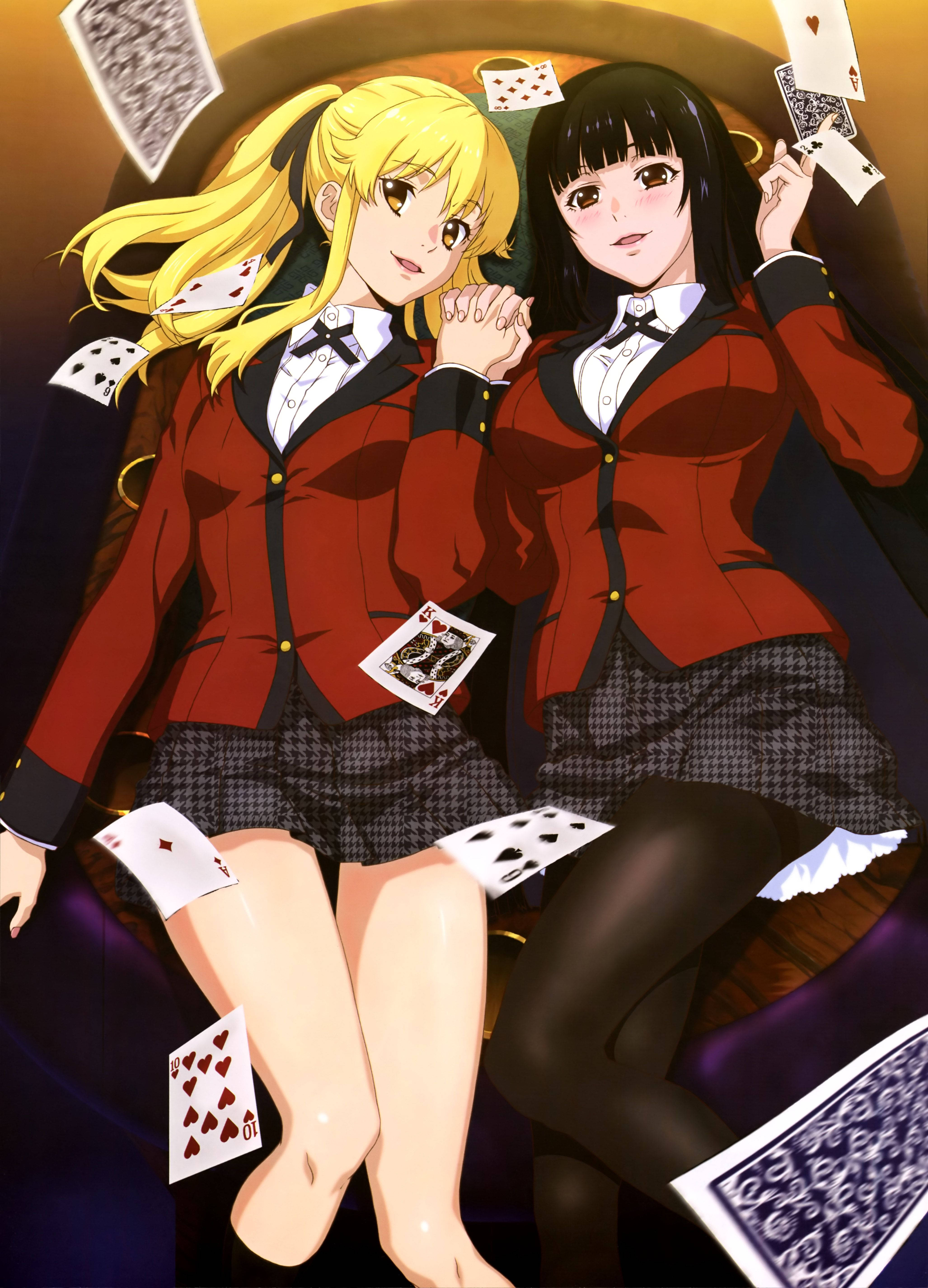Юмэко Дзябами и Мэри Саотомэ — ключевые игроки в «Kakegurui» Обои