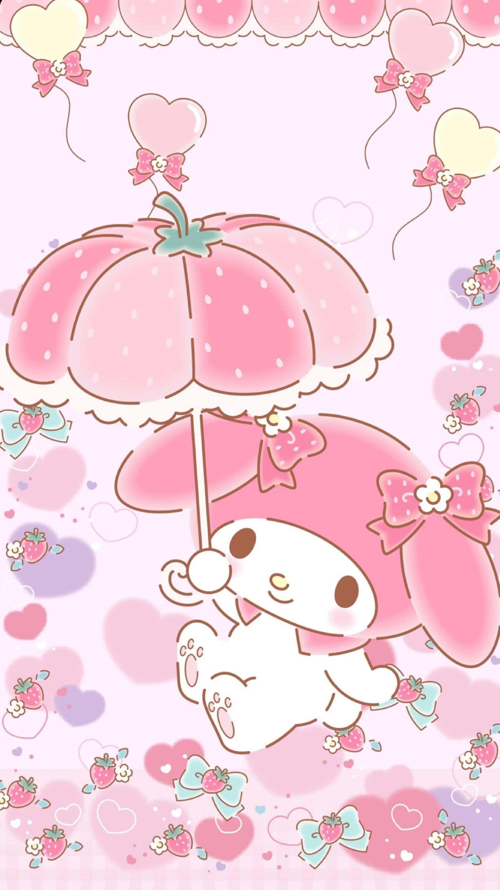 Восхитительный взрыв милоты: Kawaii Розовый фон Обои