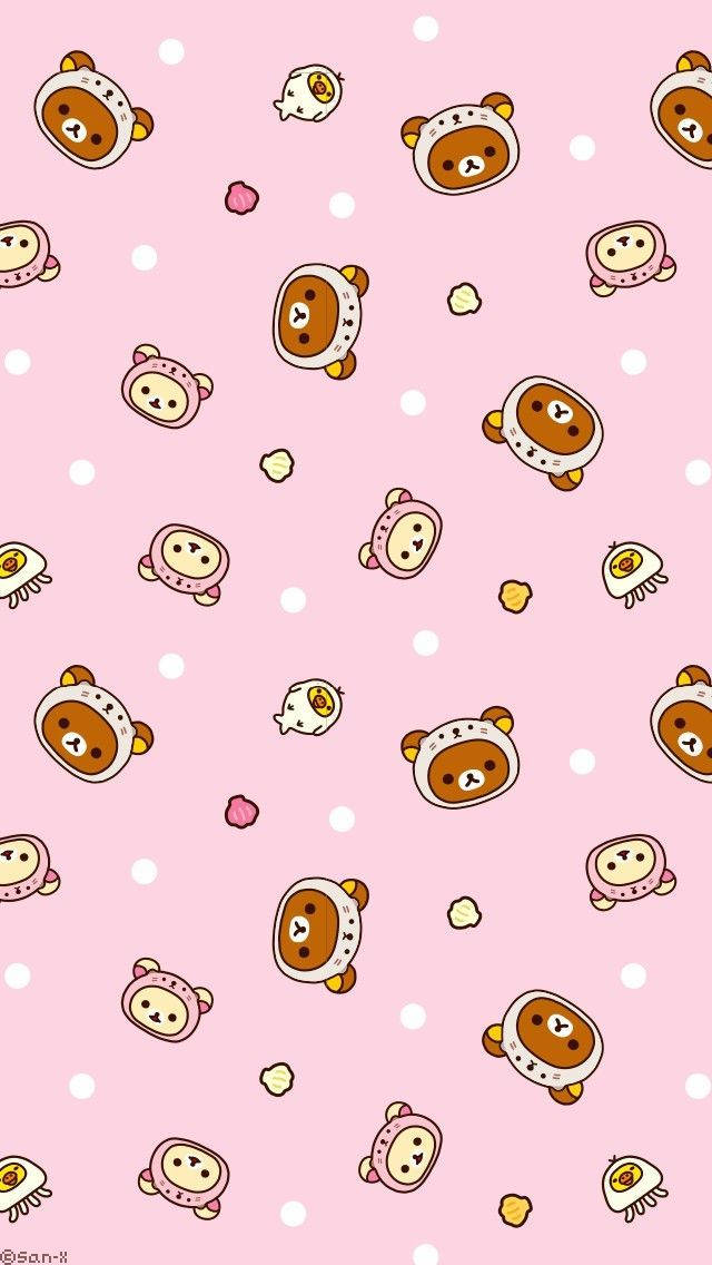 Kawaii HD Rilalkkuma и Korilakkuma Головы Обои