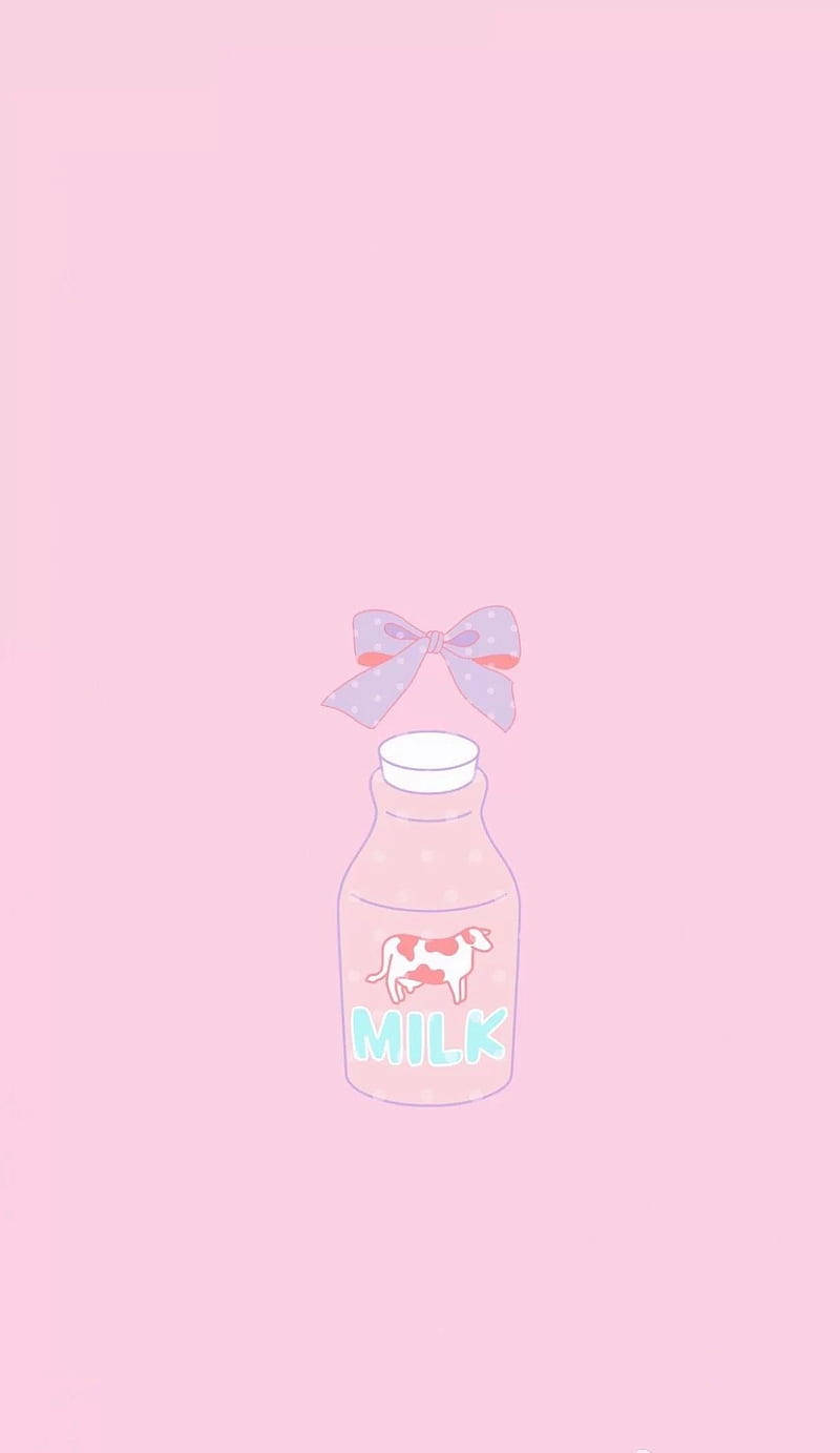 Kawaii HD молочная бутылочка Обои