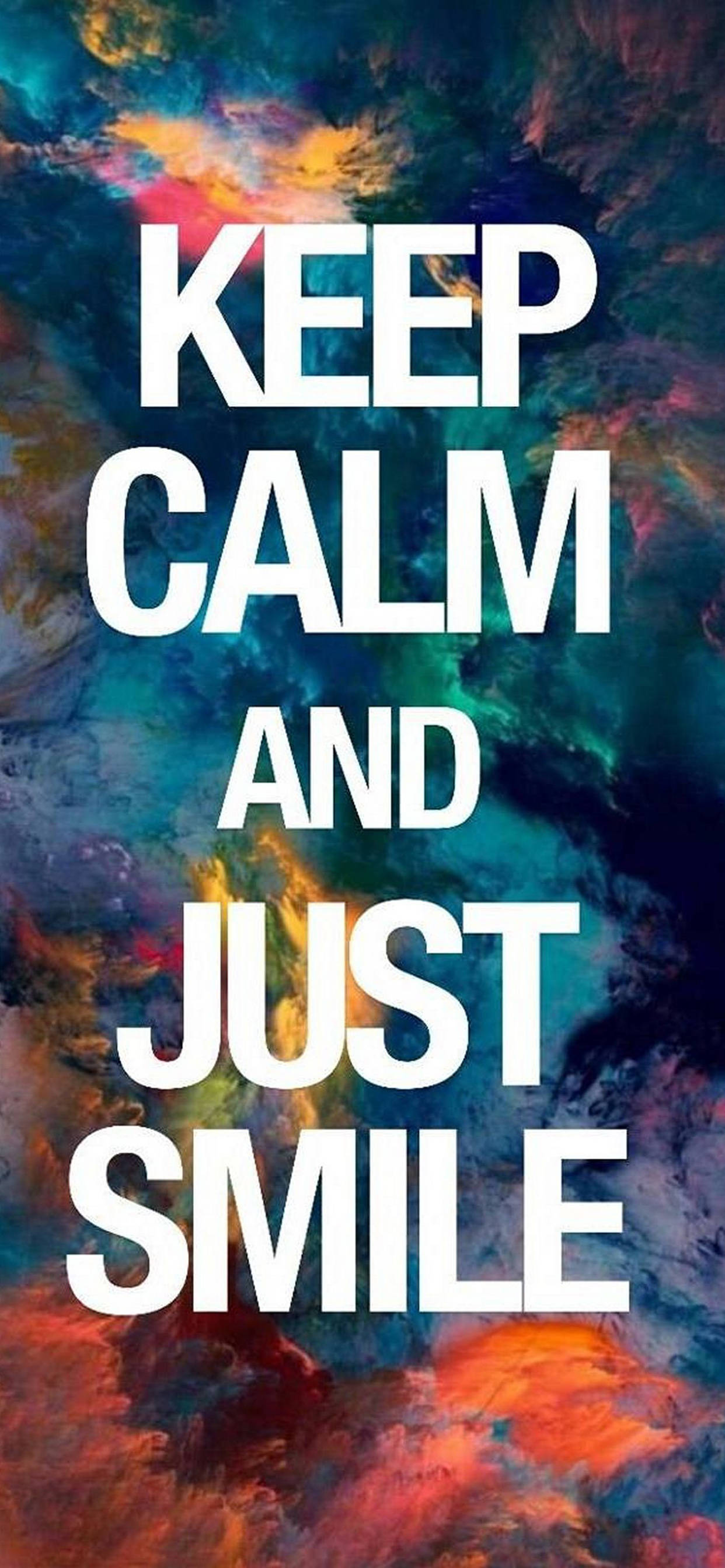 Keep Calm Just Smile Мотивационные iPhone Обои