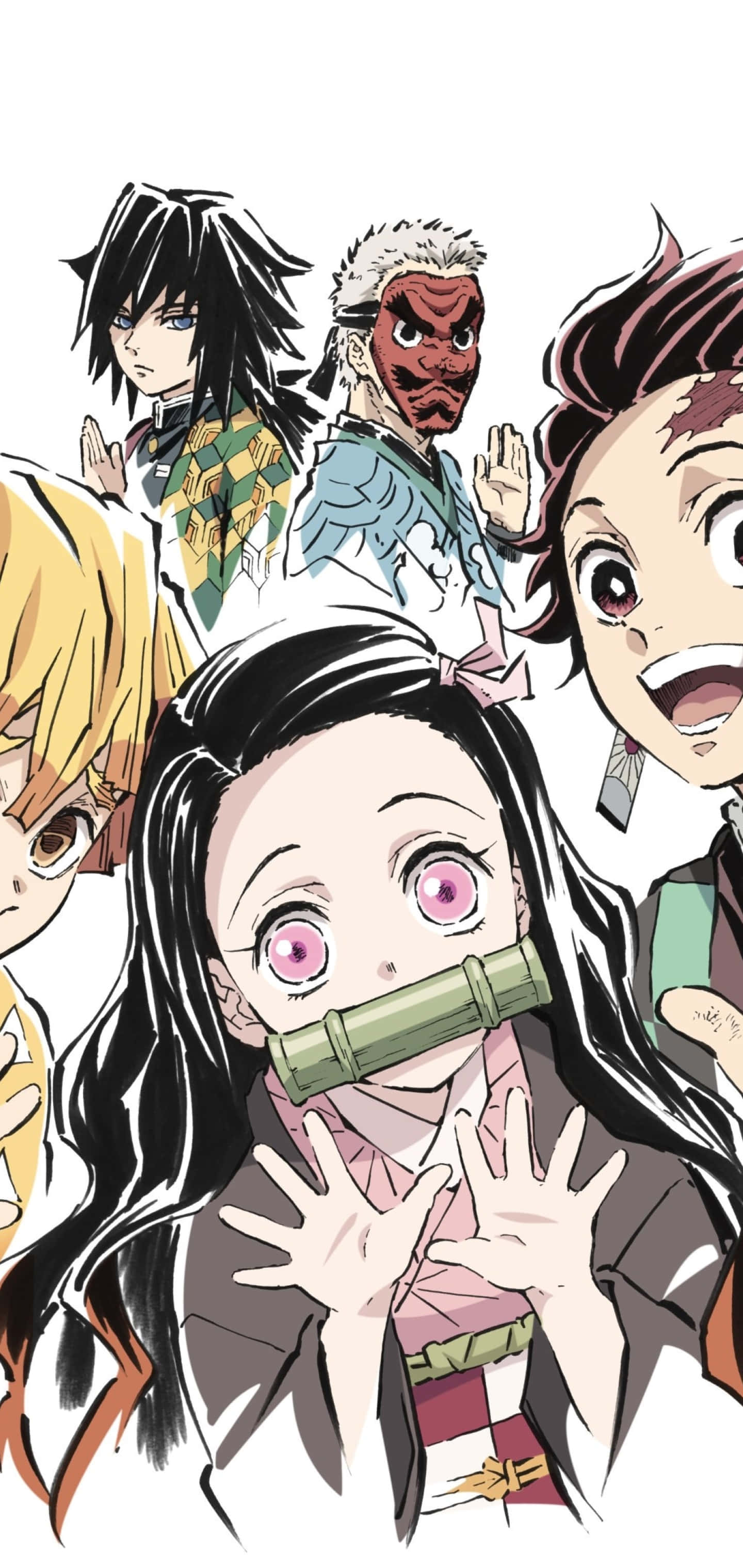Группа истребителей демонов из Kimetsu No Yaiba объединяется для уничтожения монстров Обои
