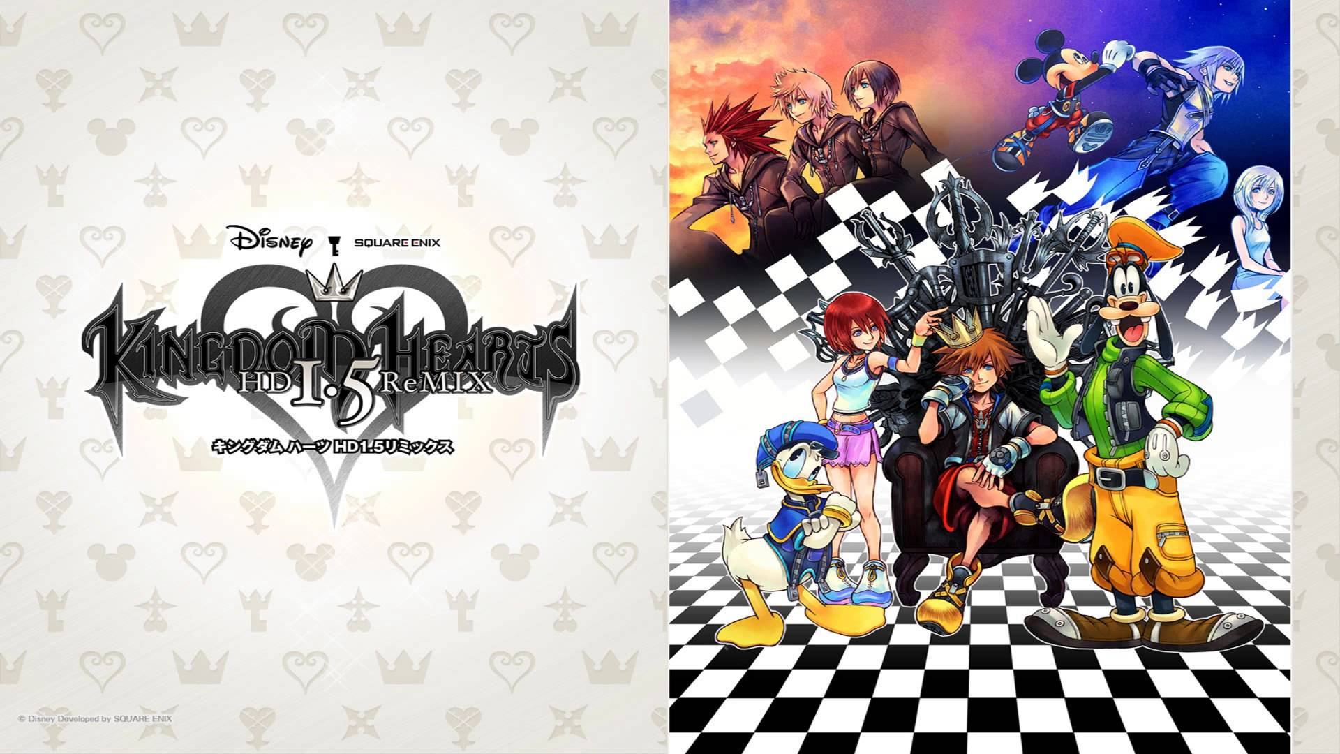 Цифровая живопись с логотипом Kingdom Hearts Обои