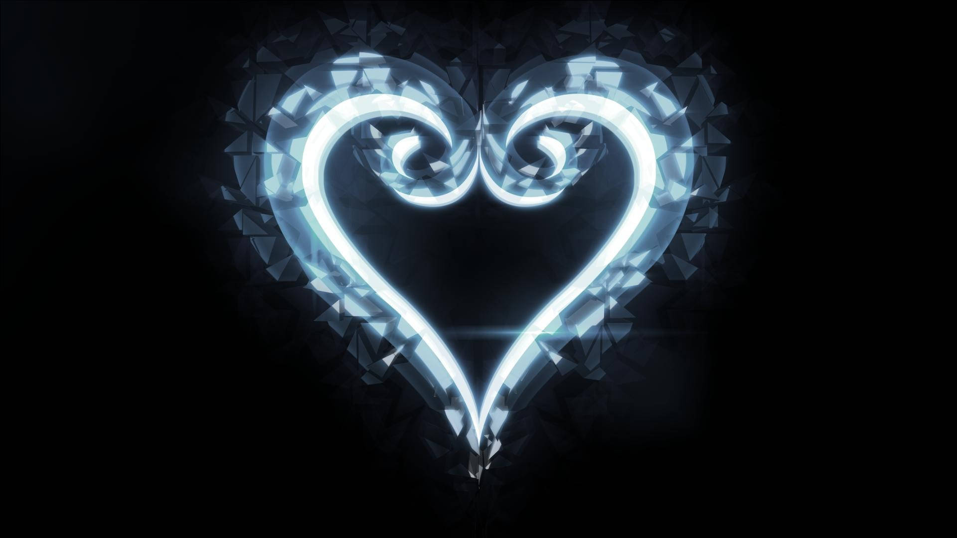 Очаровательный логотип Kingdom Hearts на дисплее Обои