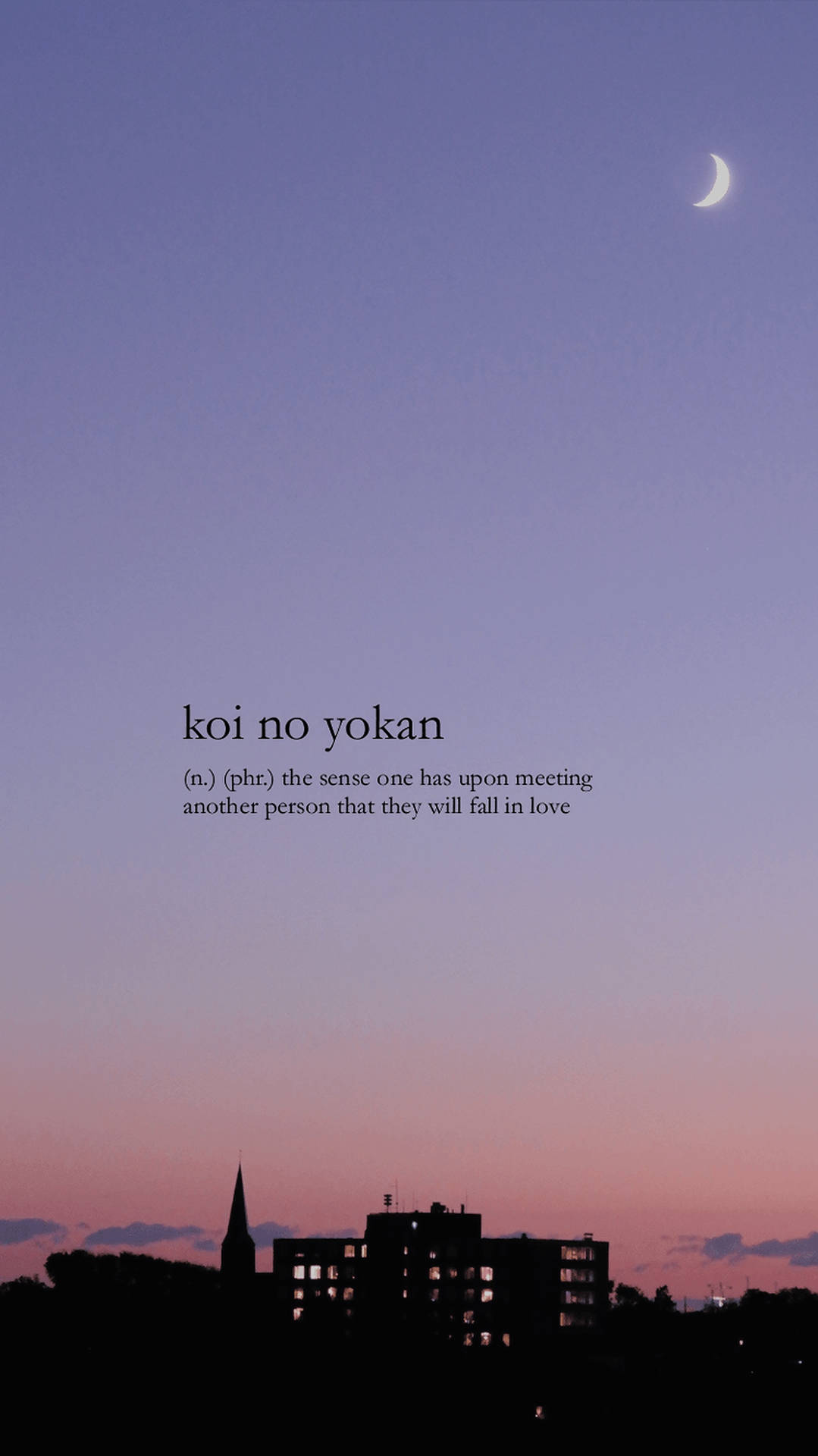 Koi No Yokan эстетичные обои со словами