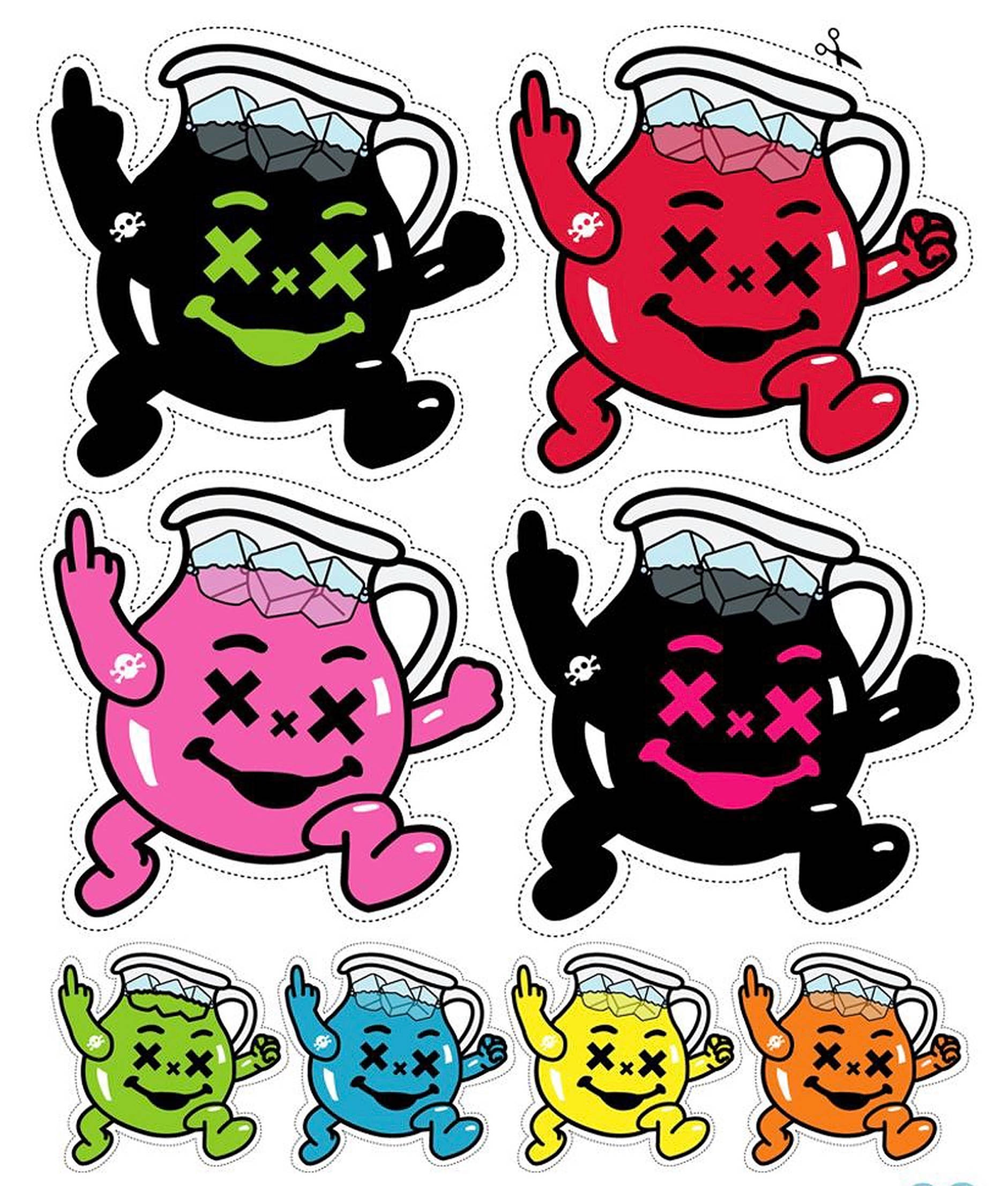 Kool Aid Man в разных цветах Обои