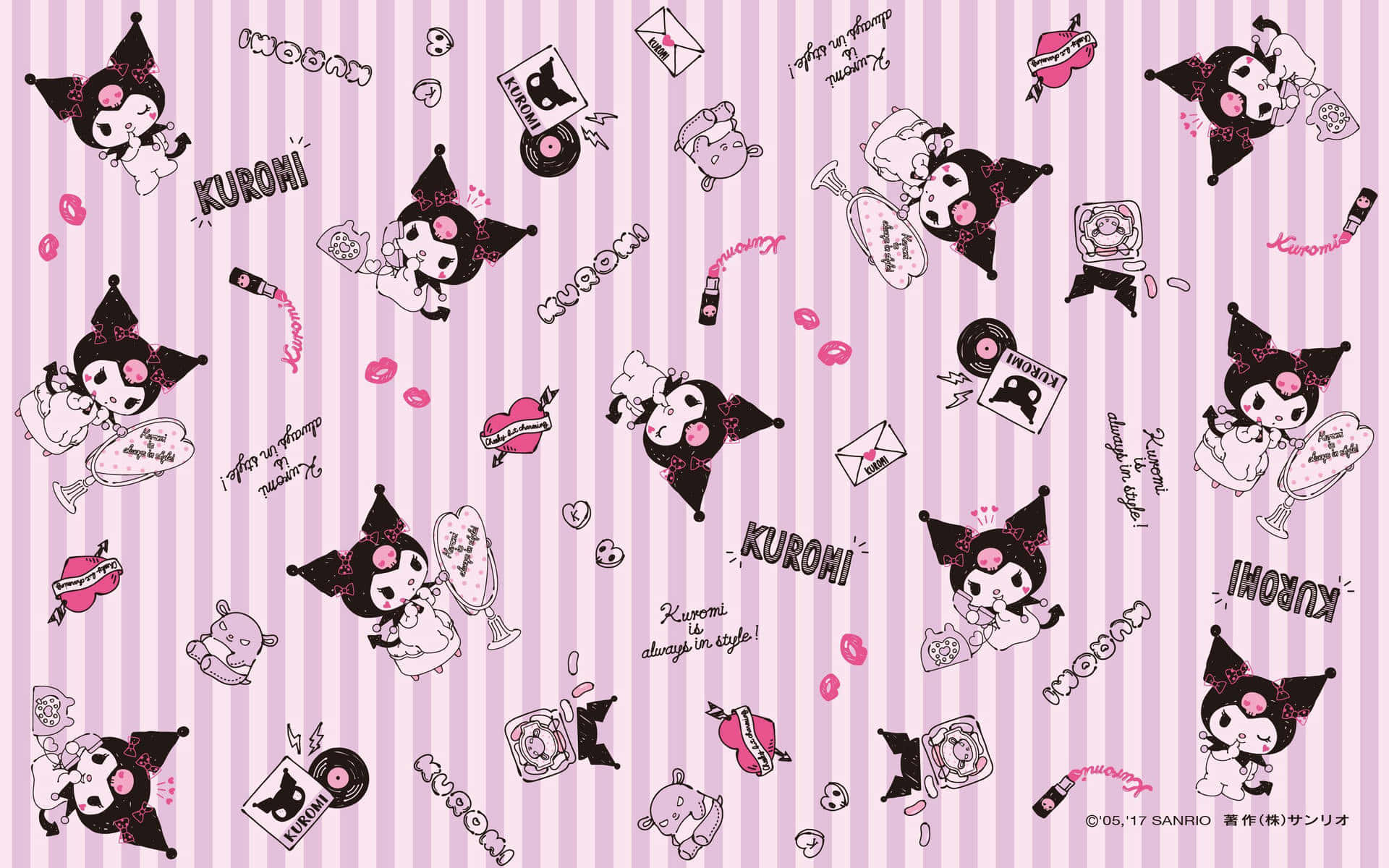 Милая тема рабочего стола Kuromi Обои