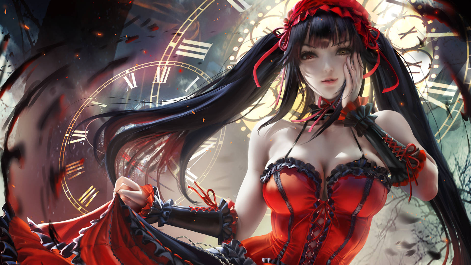 Kurumi Tokisaki Эджи Аниме Аватар Обои