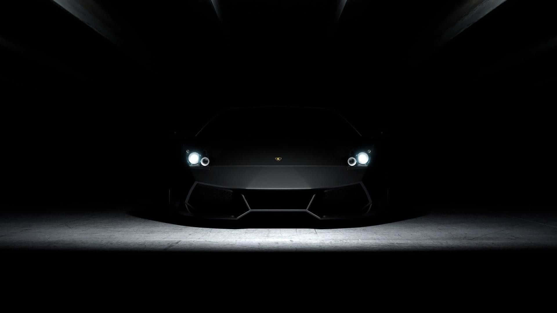 Черный капот Lamborghini Aventador 1920x1080 Обои