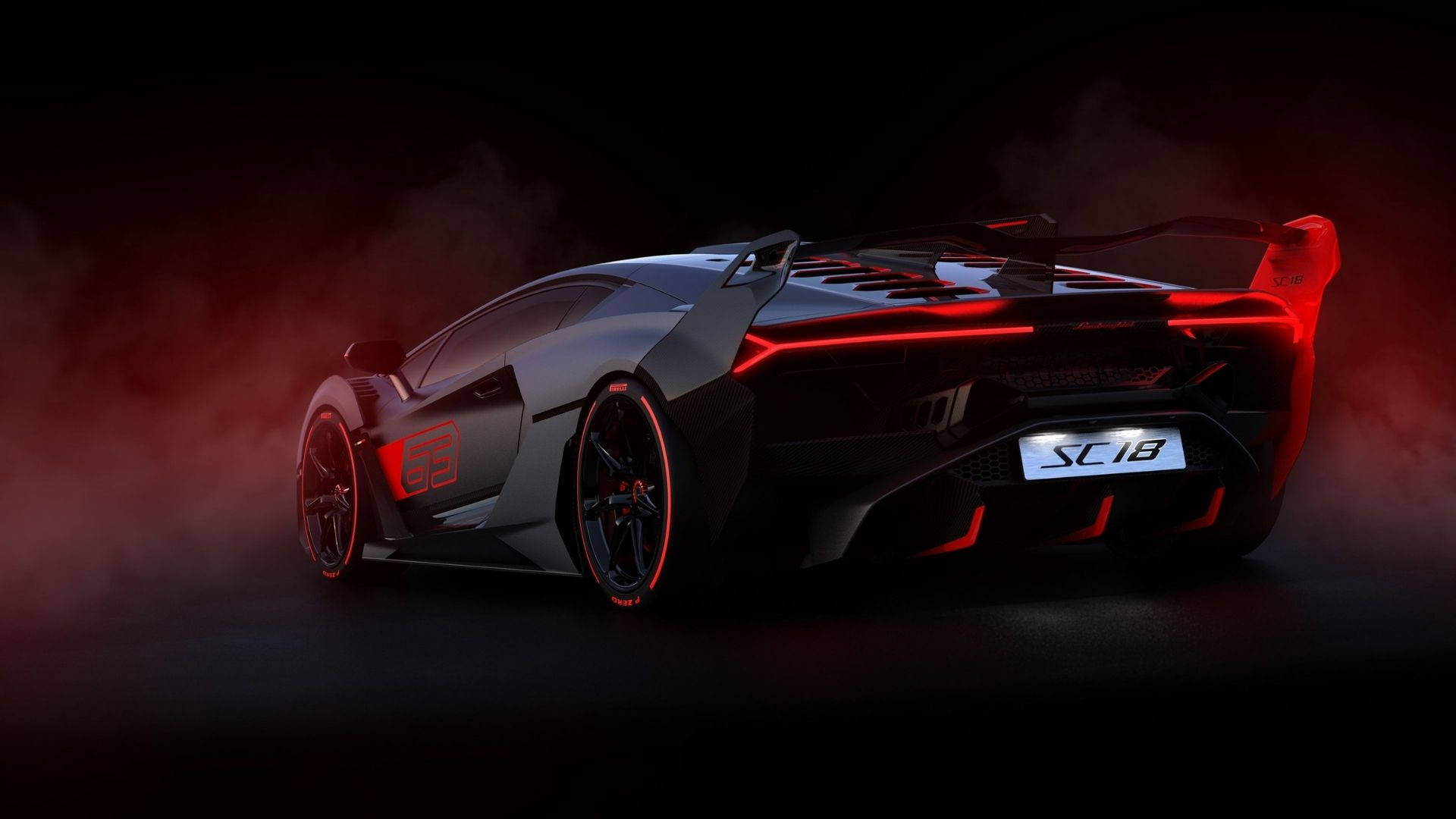 Задняя часть Lamborghini Aventador Обои