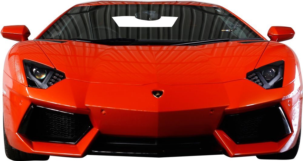 Красный Lamborghini Aventador вид спереди Обои