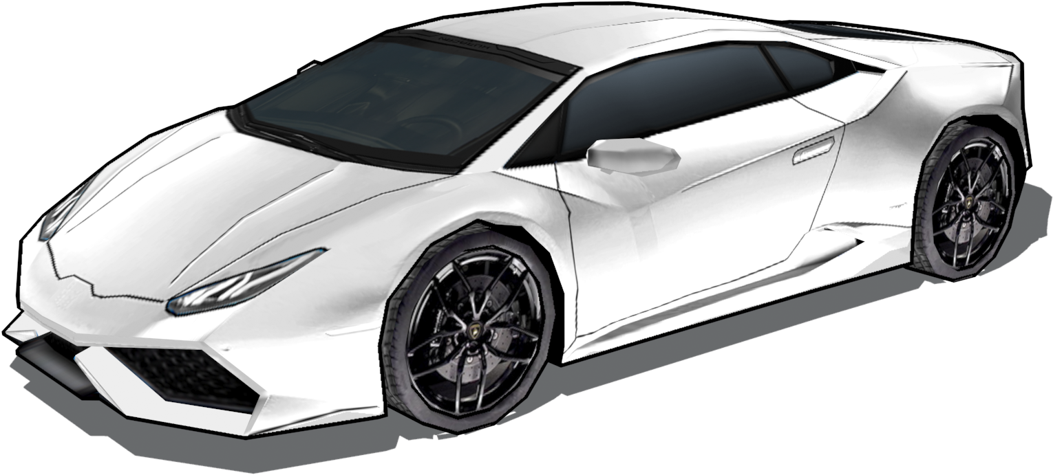 Белый Lamborghini Huracan вид сбоку Обои