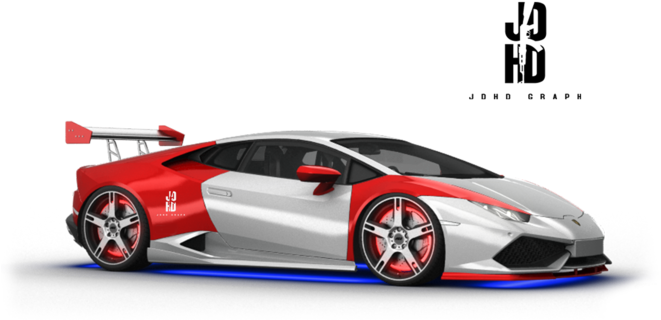 Красный и белый Lamborghini Huracan Racing Edition Обои