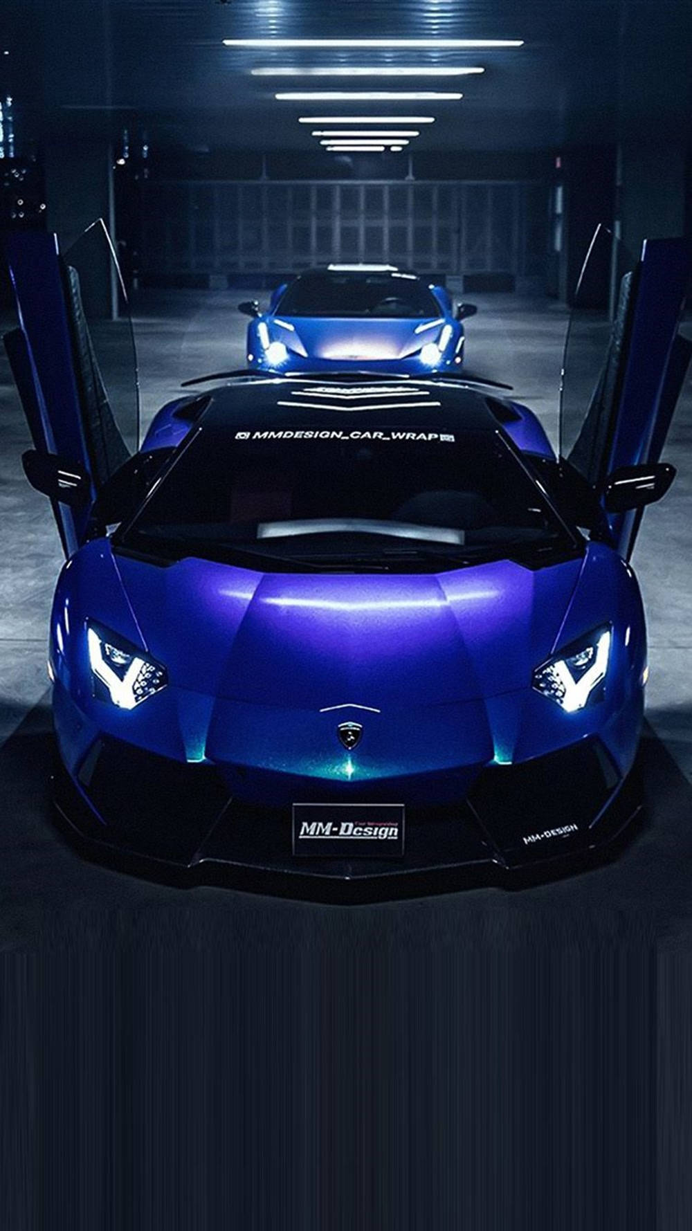 Lamborghini iPhone синий эстетика автомобили Обои