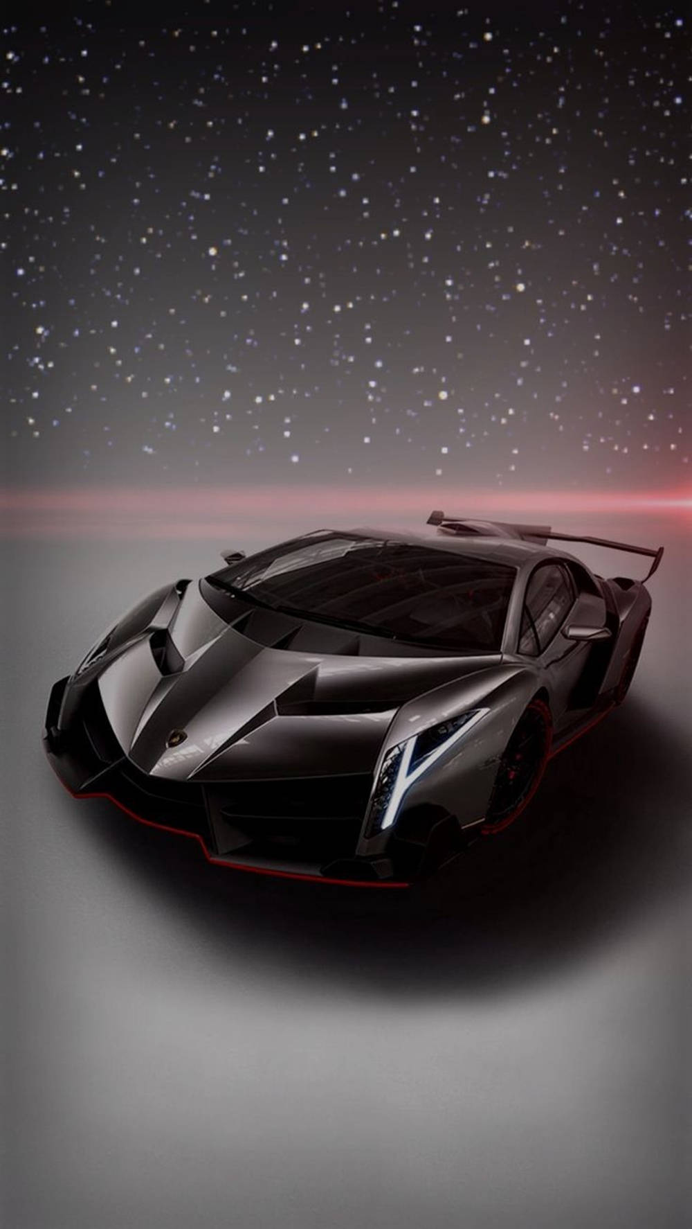 Черный Lamborghini iPhone под звездным небом Обои