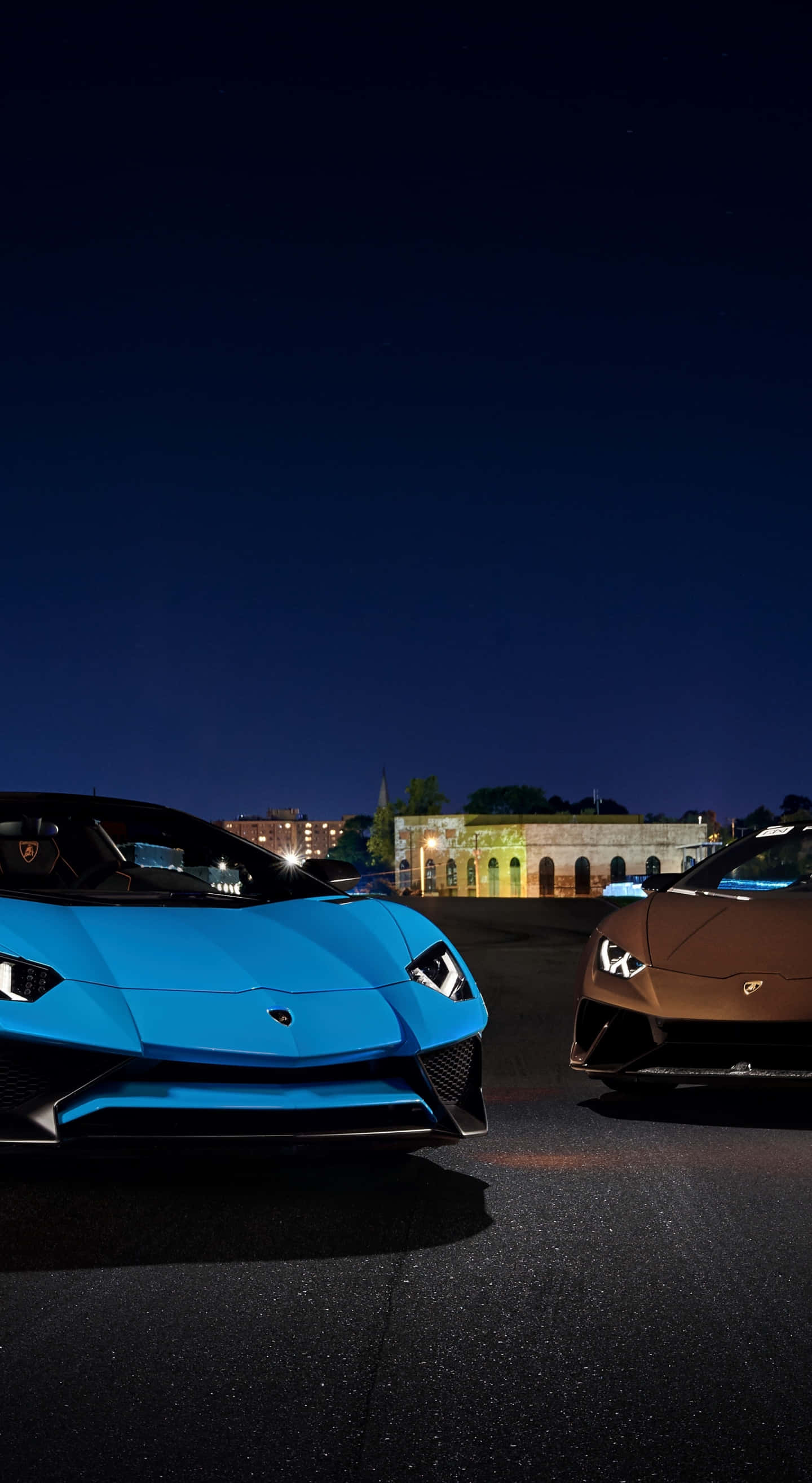 Классический синий Lamborghini iPhone Обои